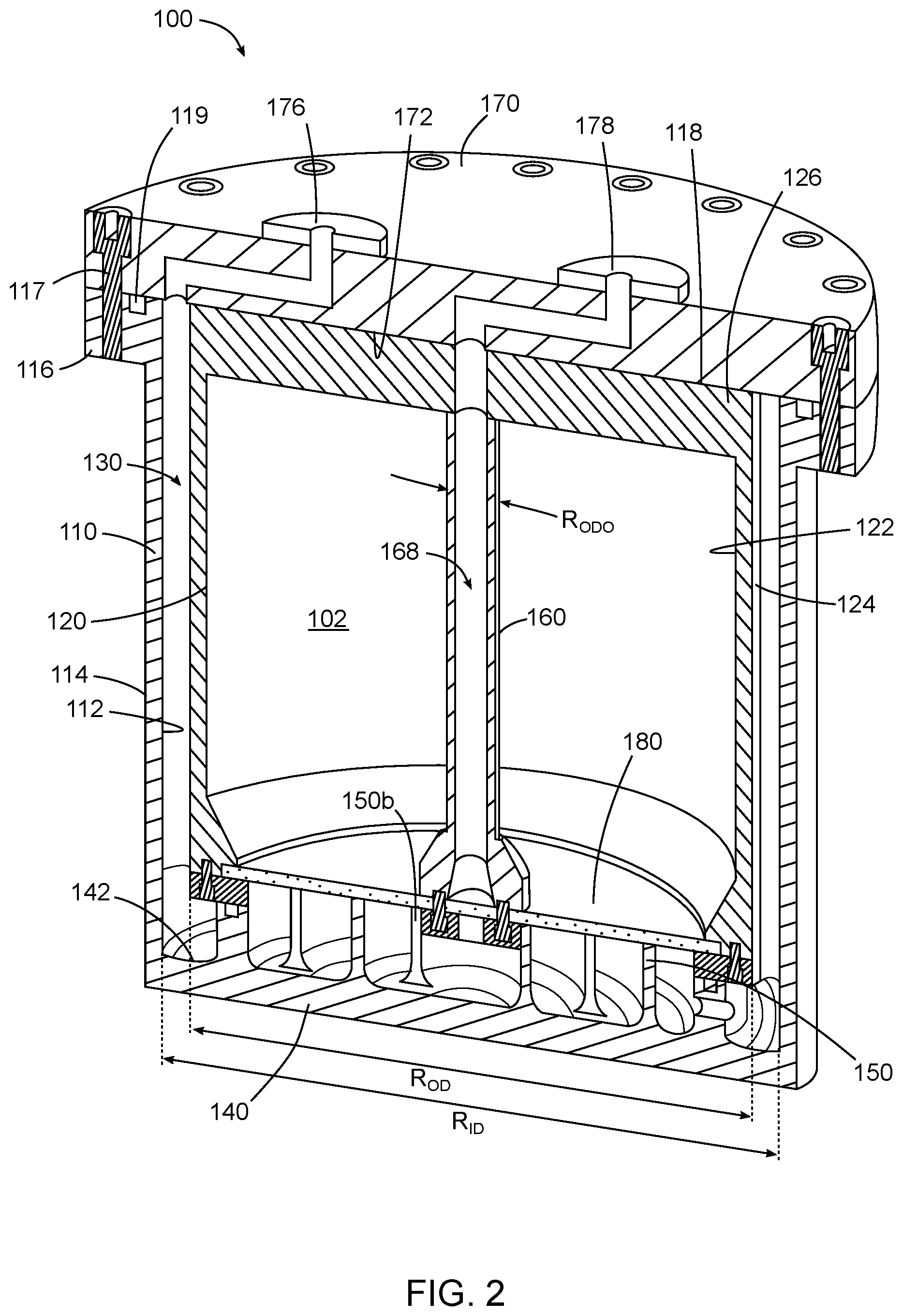 Patent US11773485 Figure 2 – Bottom fed sublimation bed for high saturation efficiency in semiconductor applications