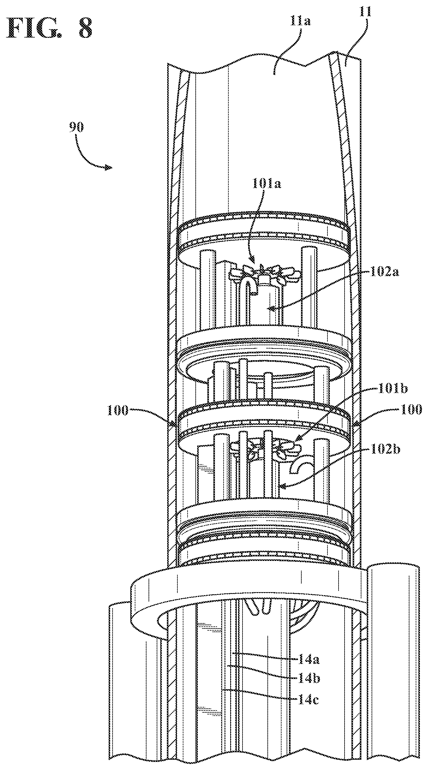 Patent US11773495 Figure 8 – Vitreous coating application by induction heating and integration with induction kinetic weld joining