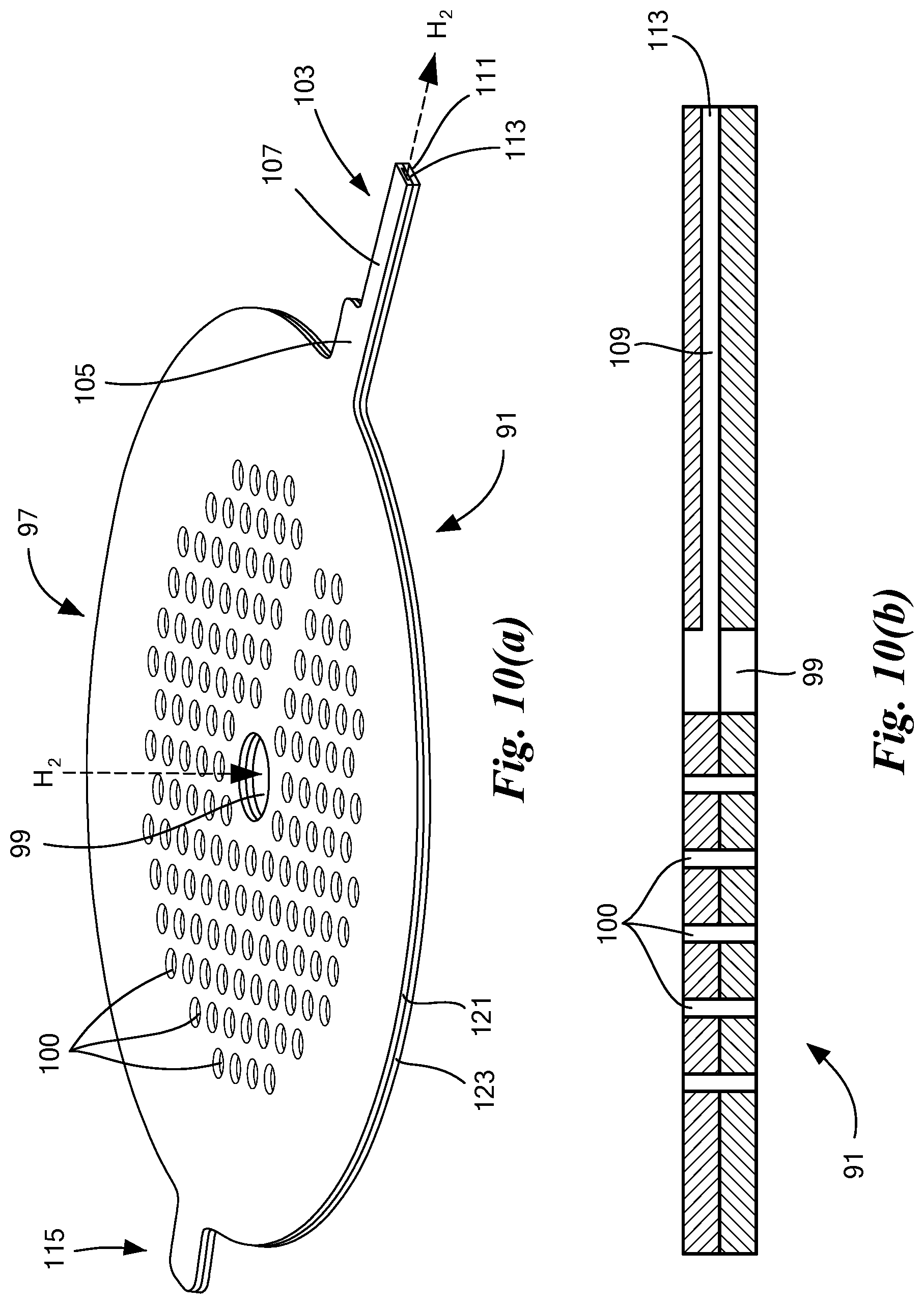 Patent US11773496 Figure 8 – Combined electrical lead and gas port terminals and electrolytic gas generator comprising same