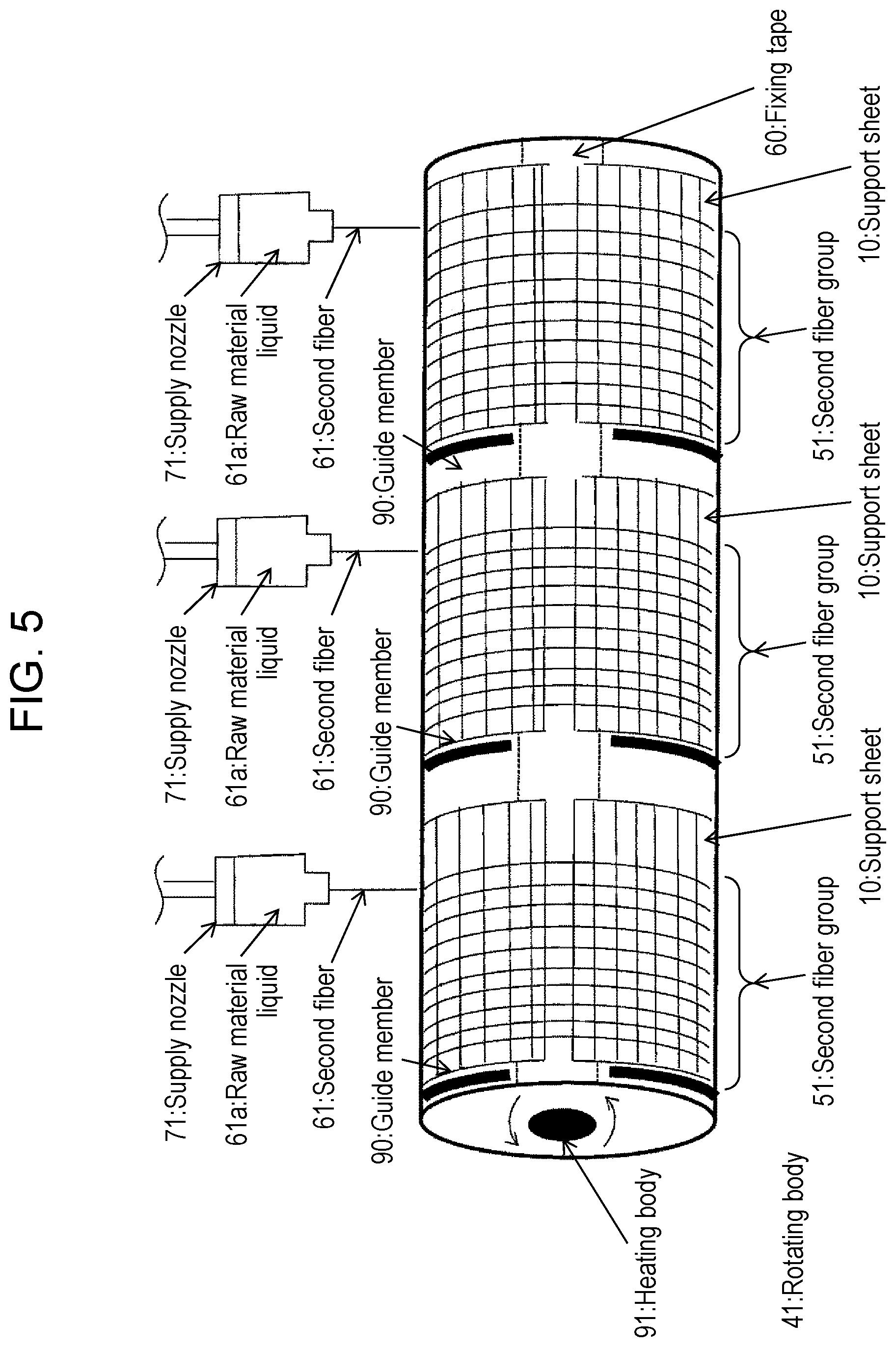 Patent US11773513 Figure 5 – Device and method for manufacturing fiber assembly