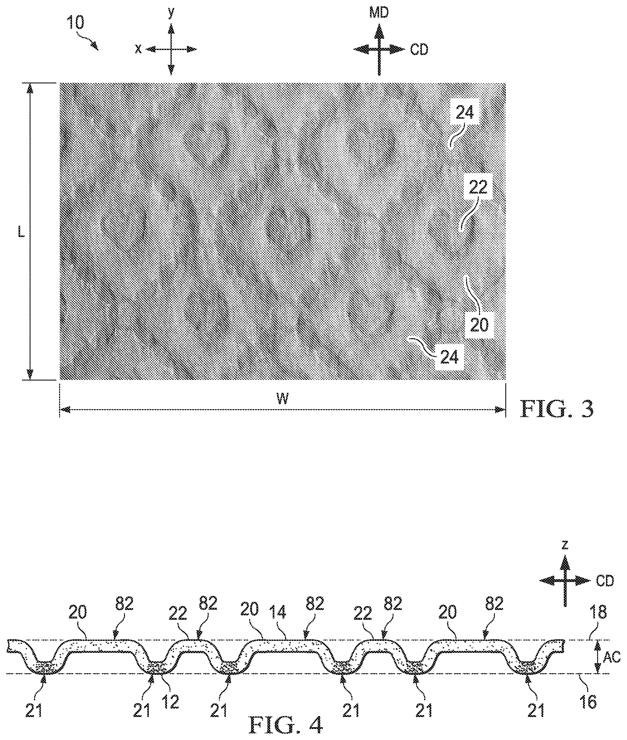 Patent US11773521 Figure 2 – Shaped nonwoven