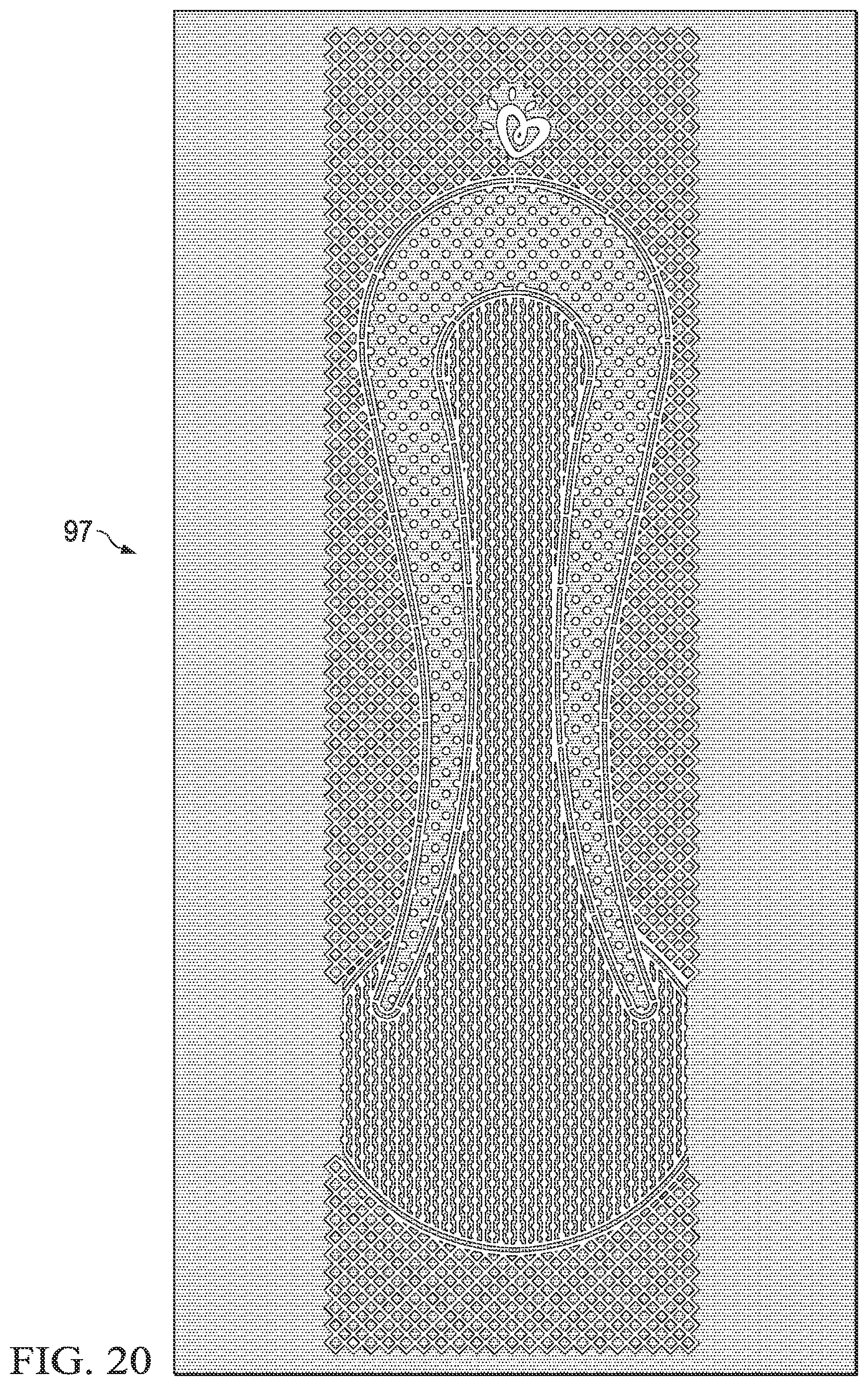 Patent US11773521 Figure 13 – Shaped nonwoven