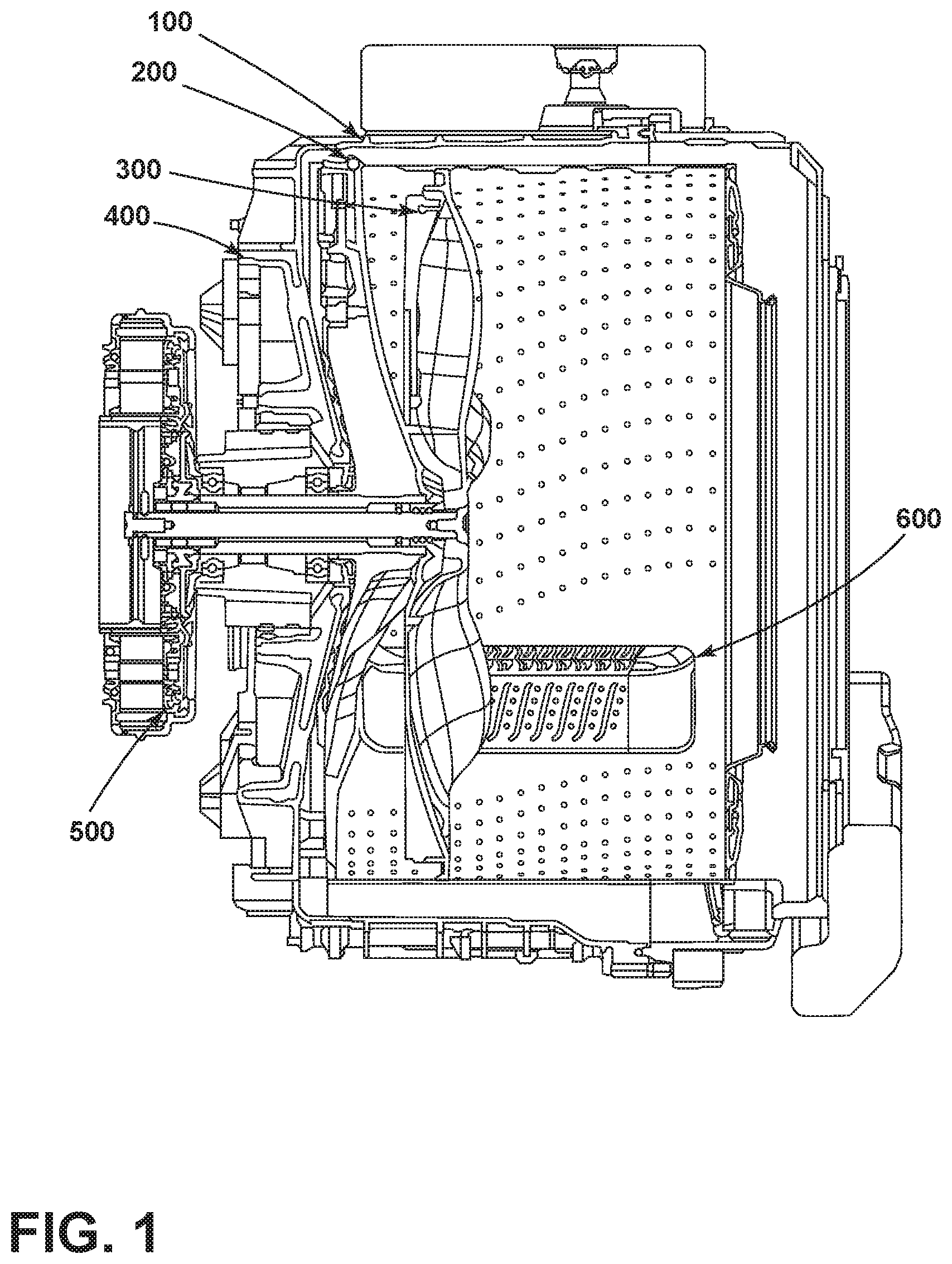 Patent US11773525 Figure 1 – Double-rotor washing type drum washing machine