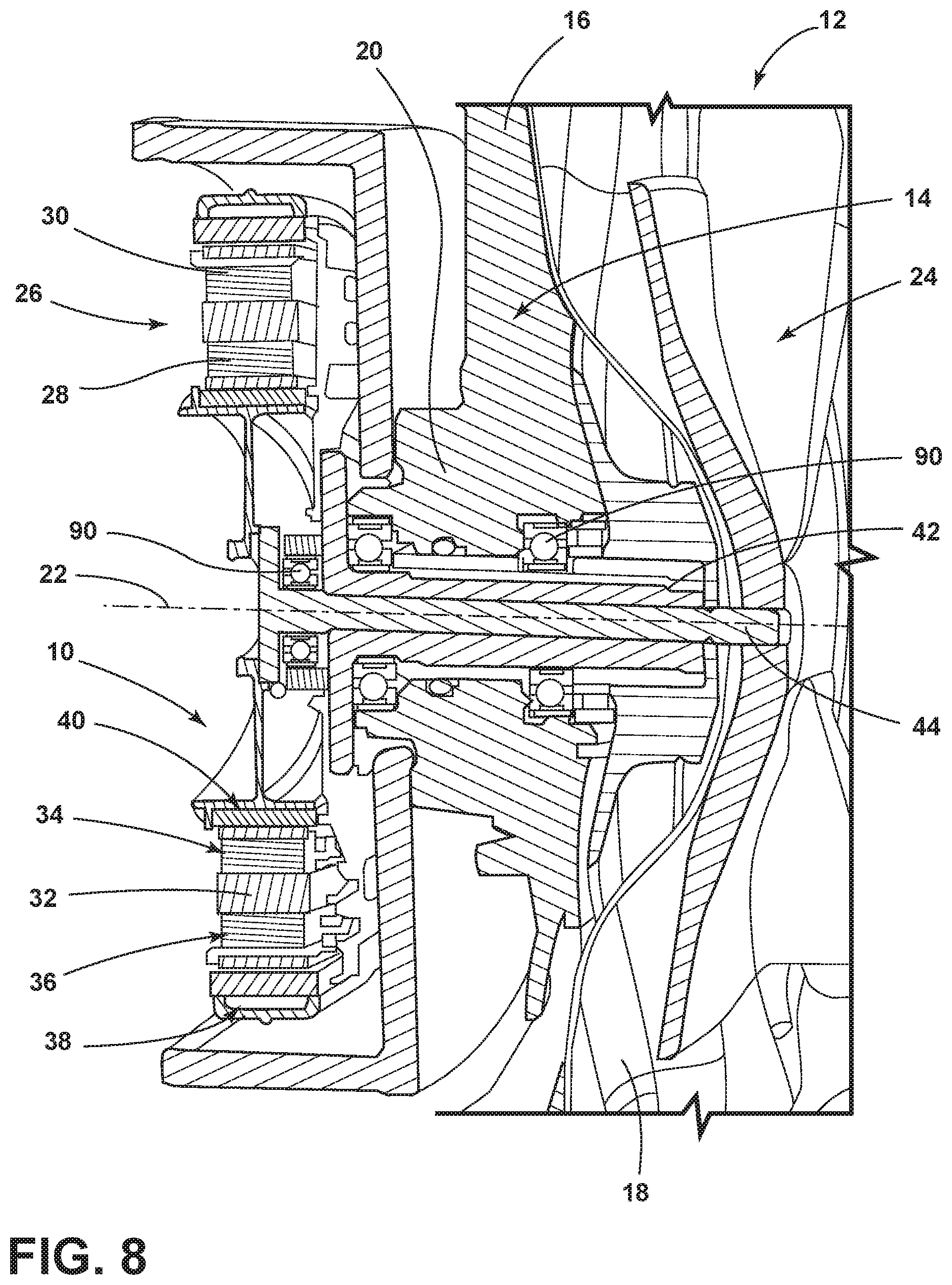 Patent US11773525 Figure 8 – Double-rotor washing type drum washing machine