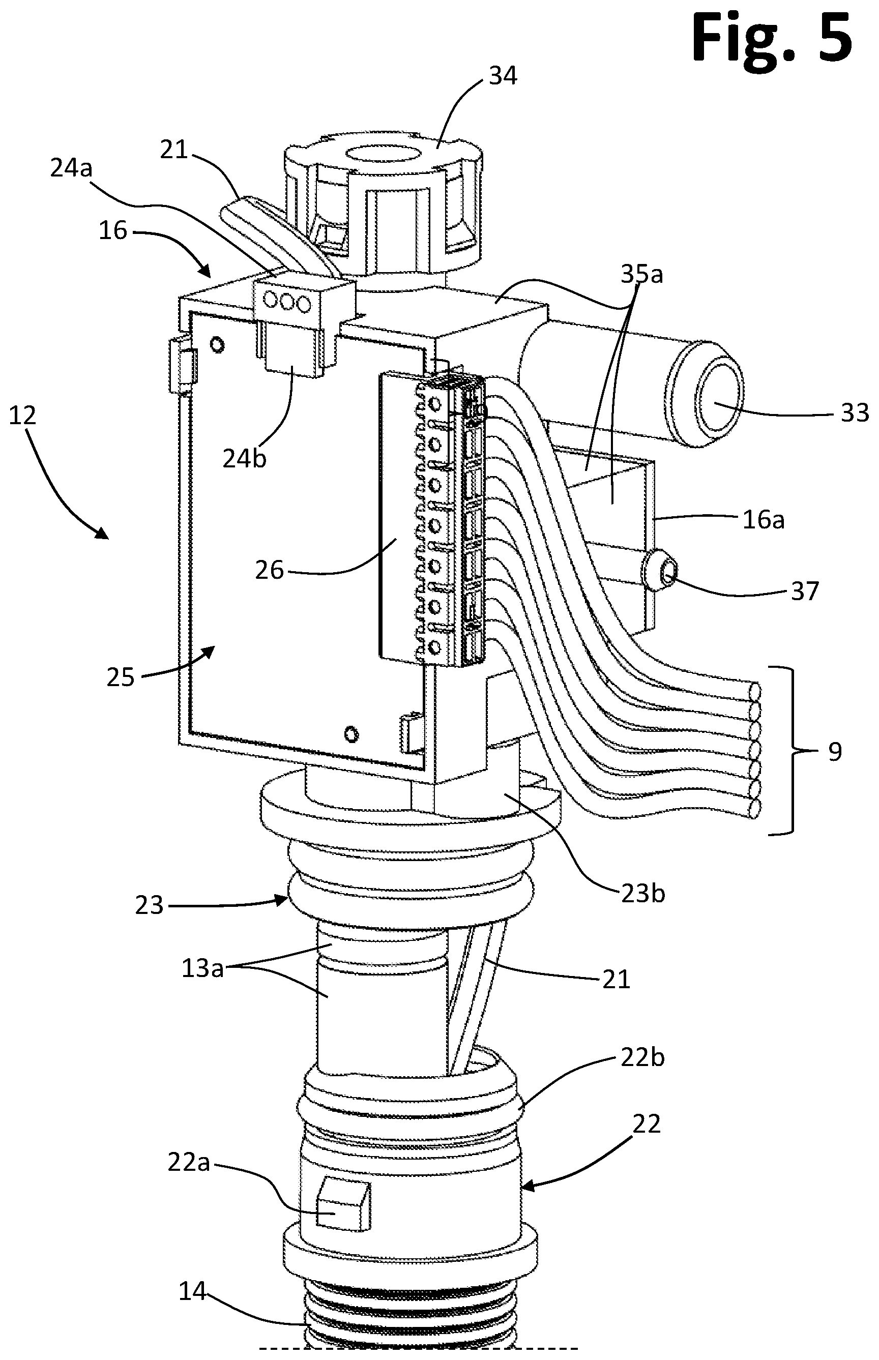 Patent US11773528 Figure 3 – Safety device against leaks of liquid for liquid-conducting household appliances