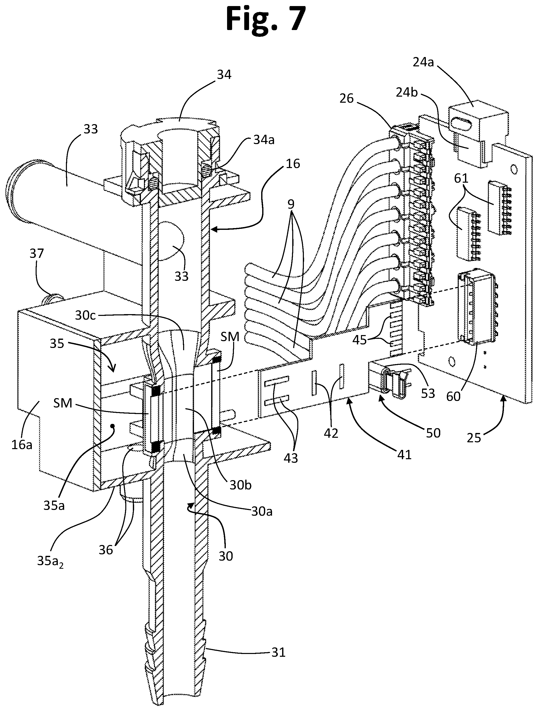Patent US11773528 Figure 5 – Safety device against leaks of liquid for liquid-conducting household appliances
