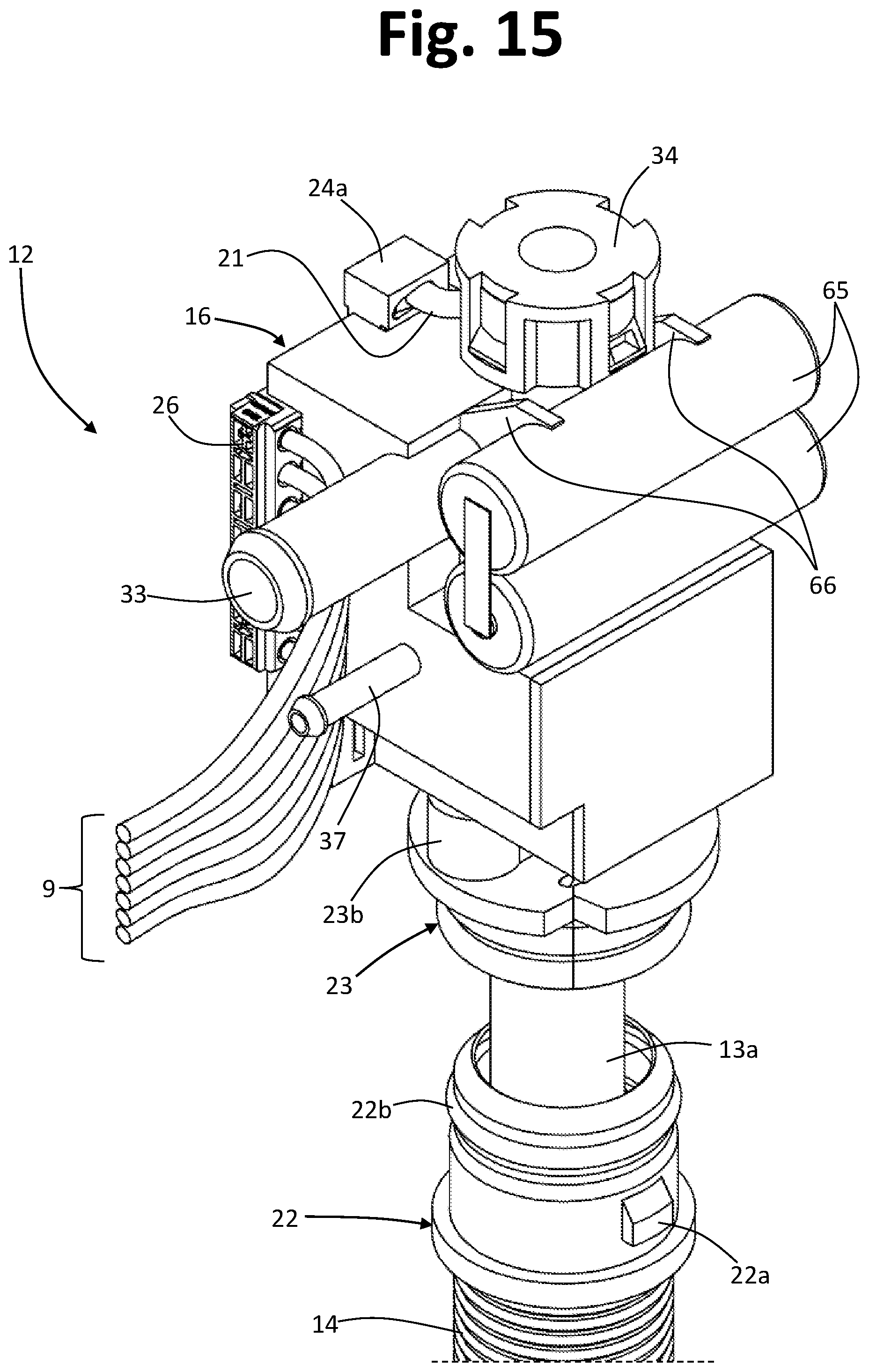 Patent US11773528 Figure 12 – Safety device against leaks of liquid for liquid-conducting household appliances