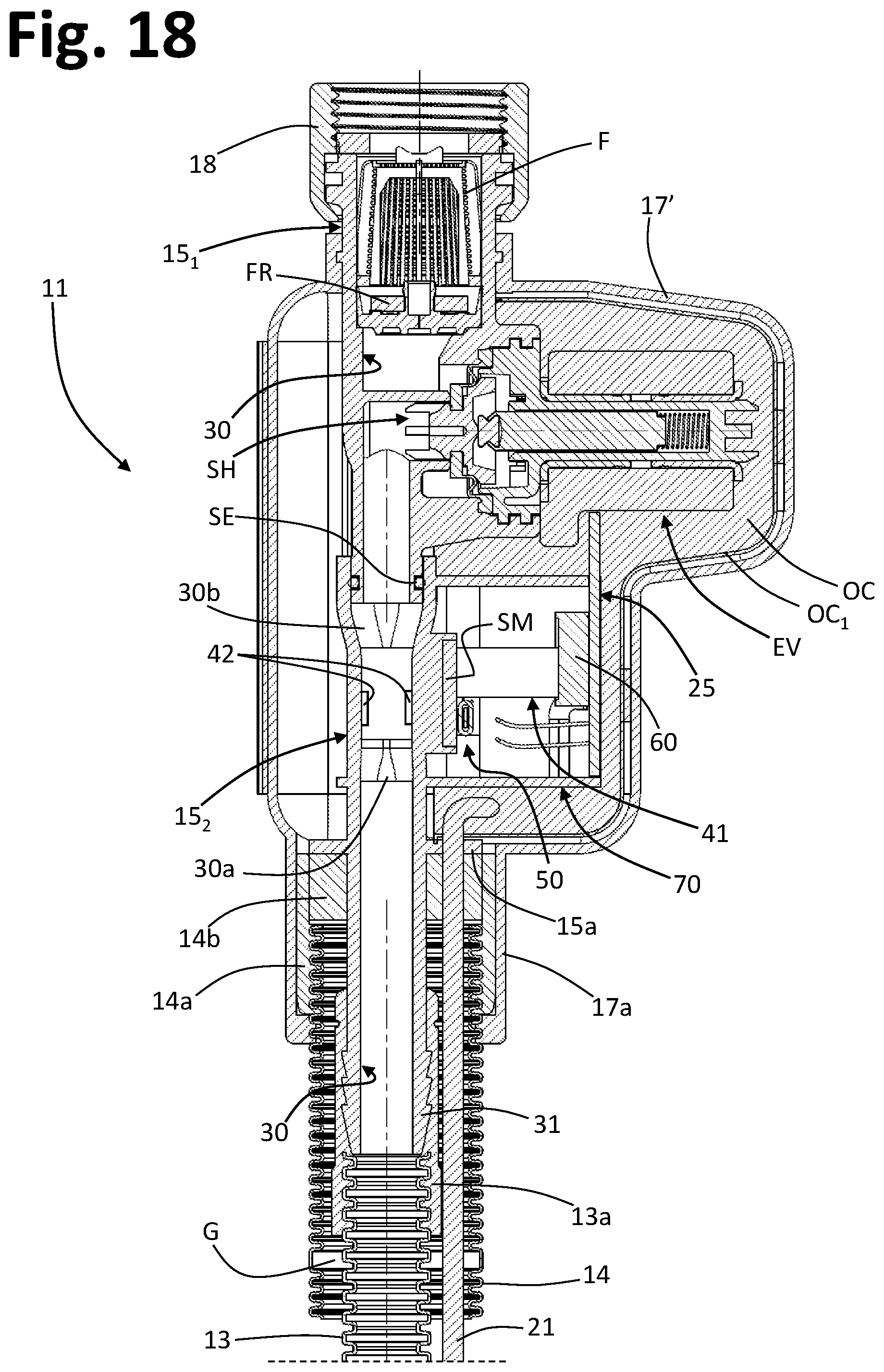Patent US11773528 Figure 14 – Safety device against leaks of liquid for liquid-conducting household appliances