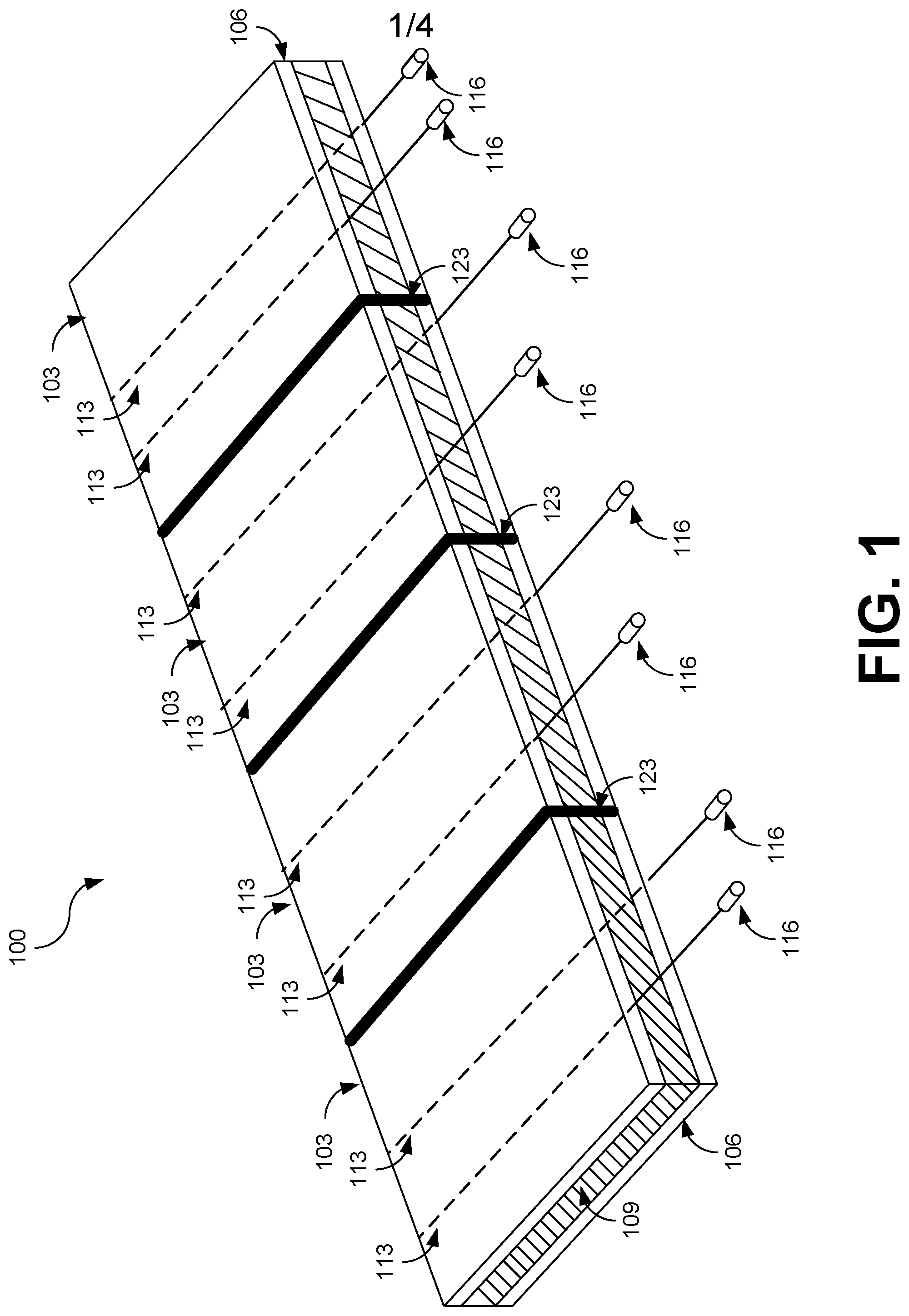 Patent US11773542 Figure 1 – Piezeoelectric-based asphalt layer for energy harvesting roadway