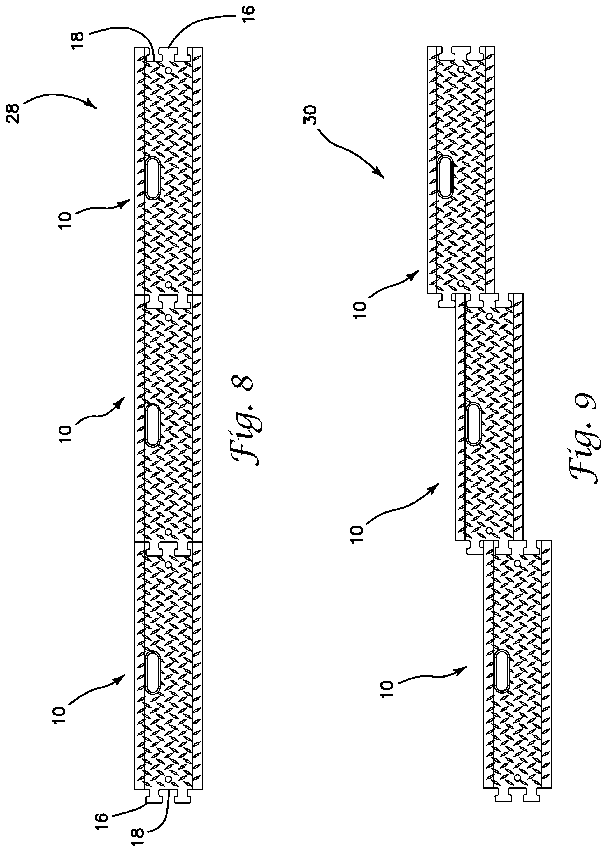 Patent US11773546 Figure 4 – Modular travel warning strip system and methods