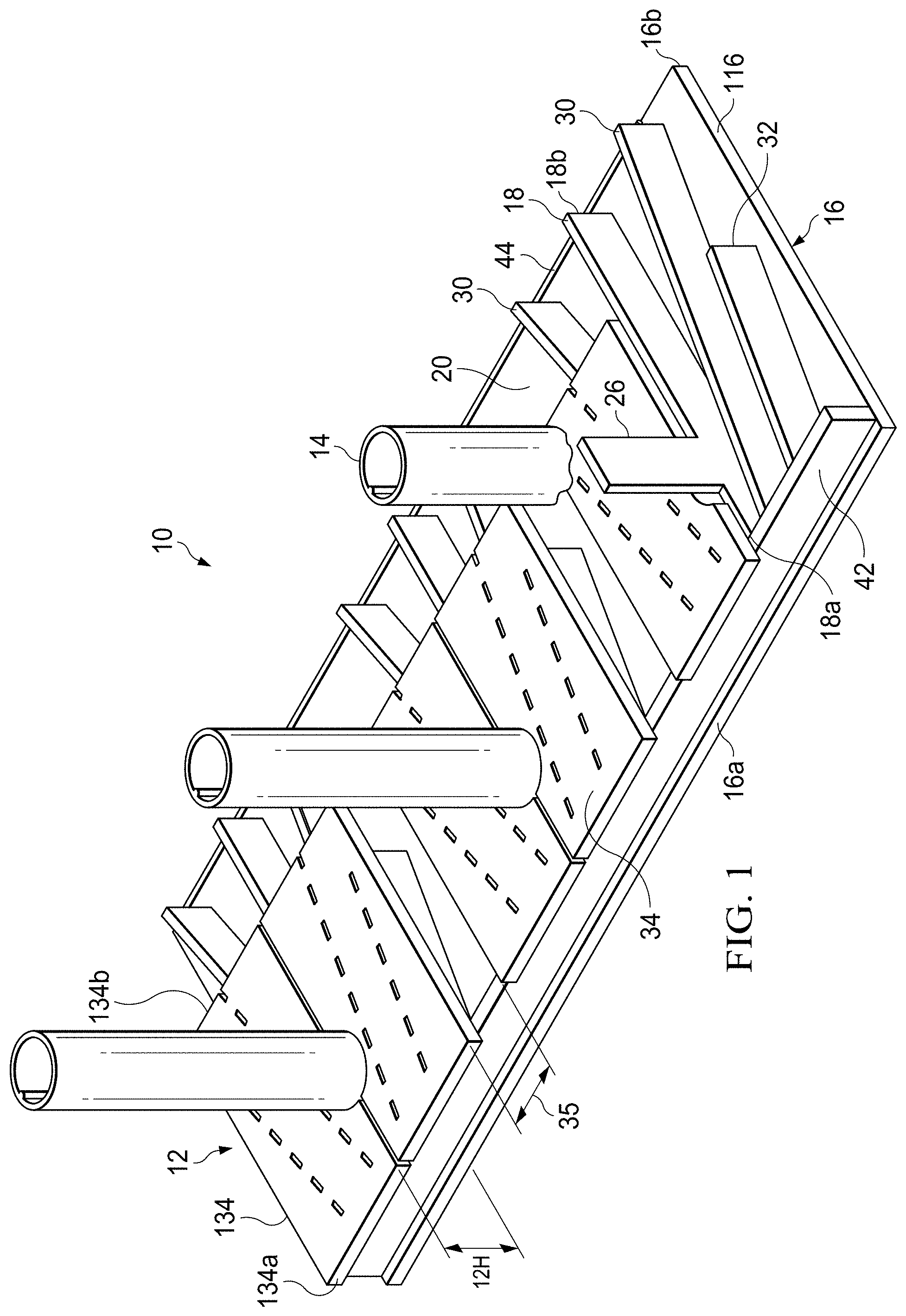 Patent US11773547 Figure 1 – Shallow mount bollard