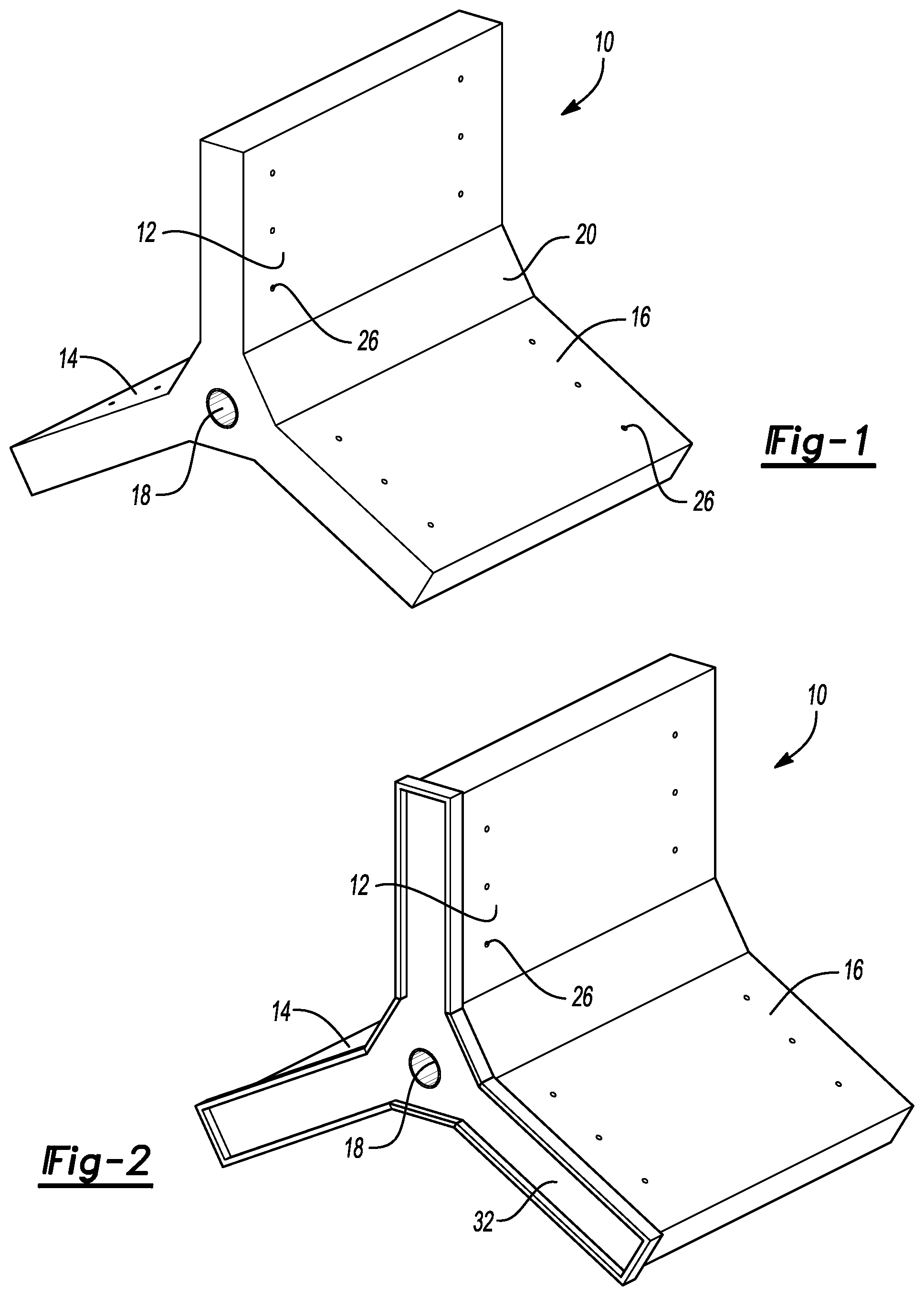Patent US11773553 Figure 1 – Sectional reinforced concrete seawall