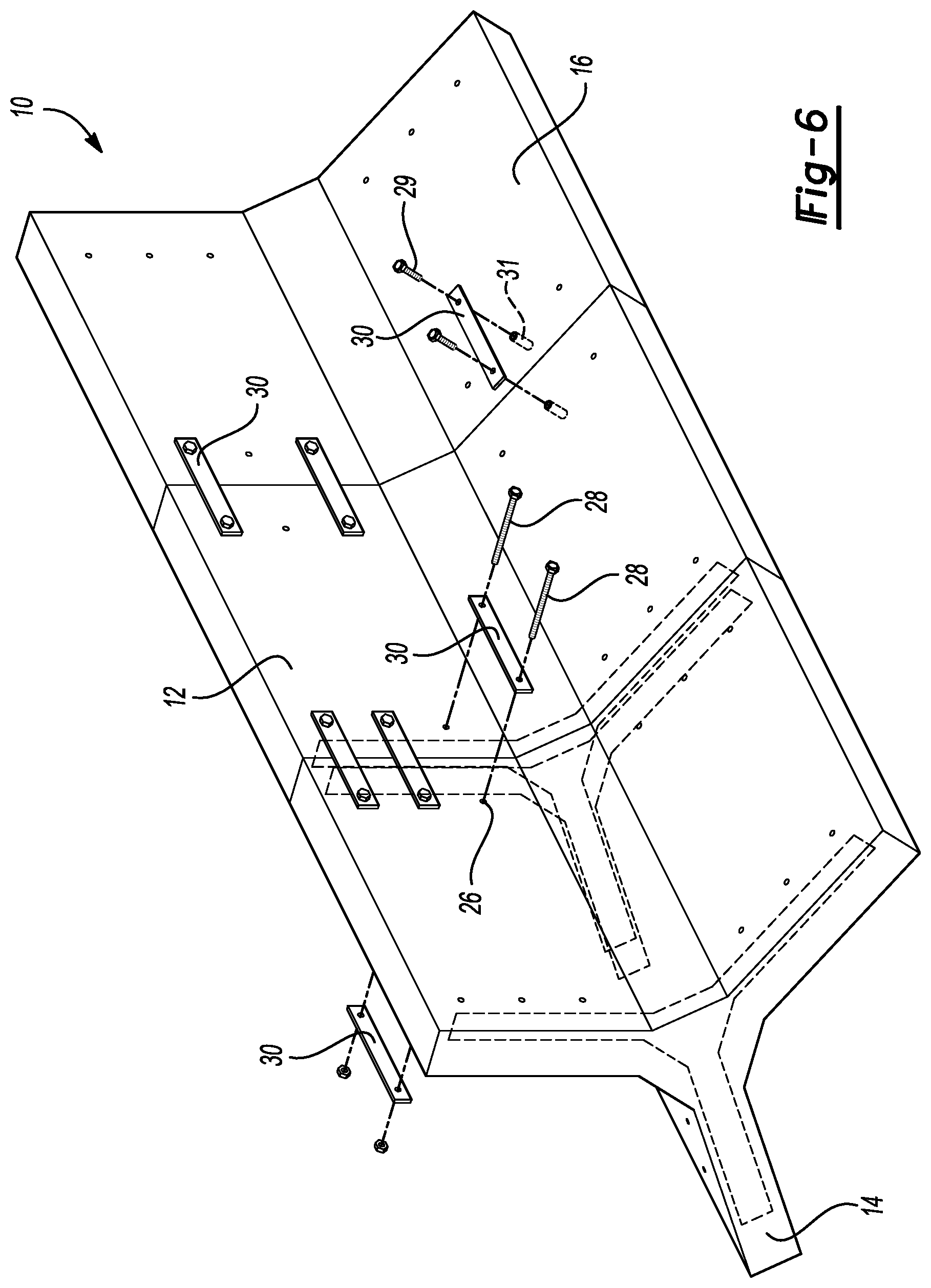 Patent US11773553 Figure 4 – Sectional reinforced concrete seawall