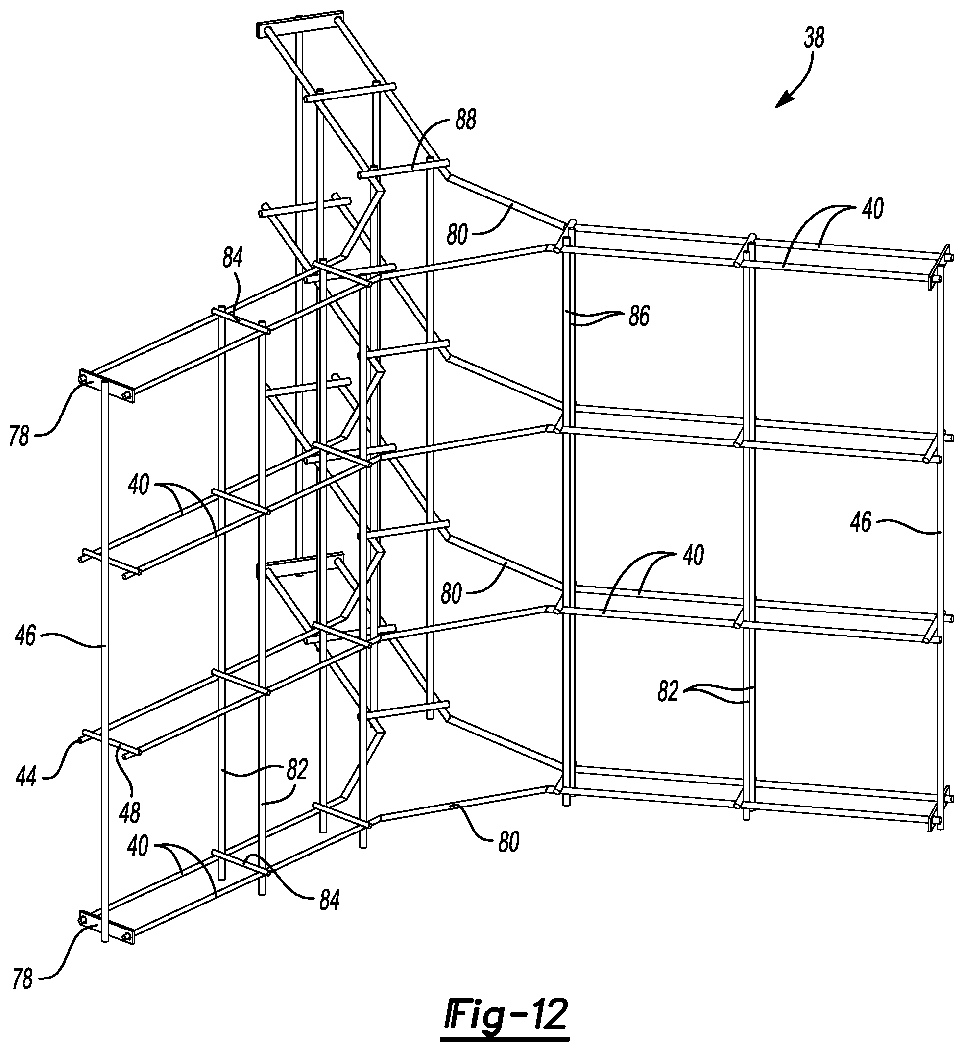 Patent US11773553 Figure 9 – Sectional reinforced concrete seawall