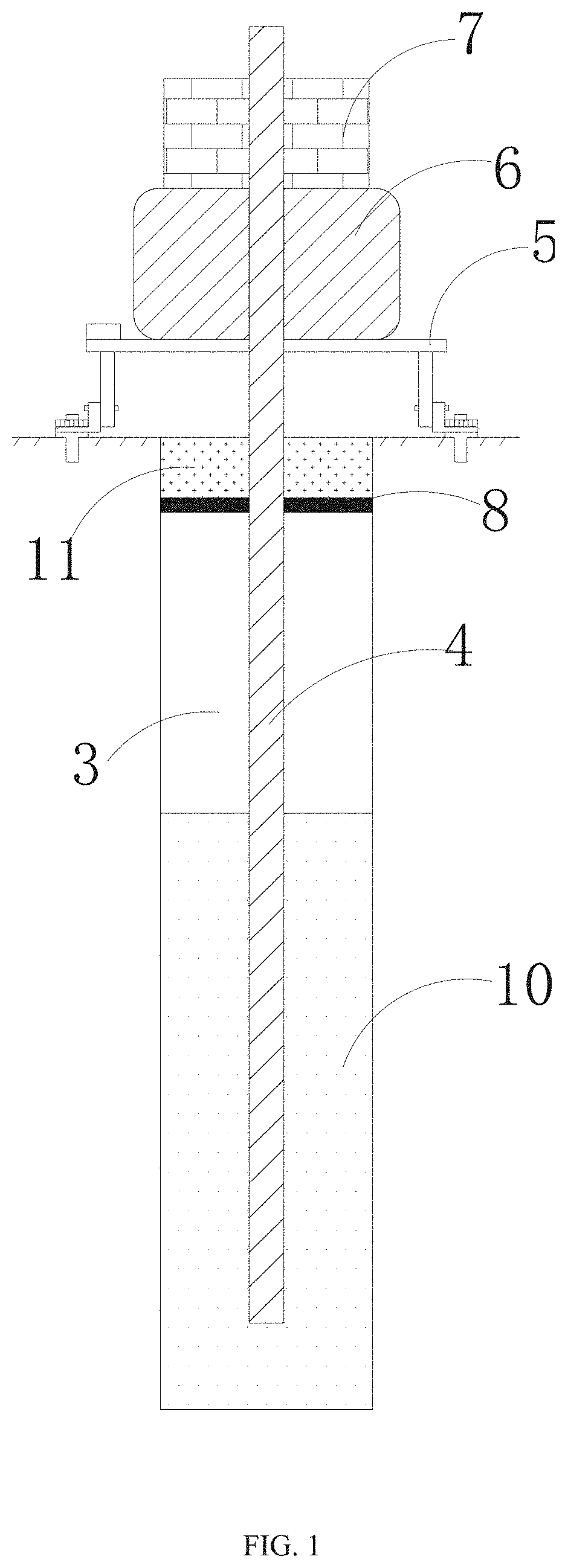 Patent US11773558 Figure 1 – Rapid construction device and method for prestressed basalt fiber anchor rod