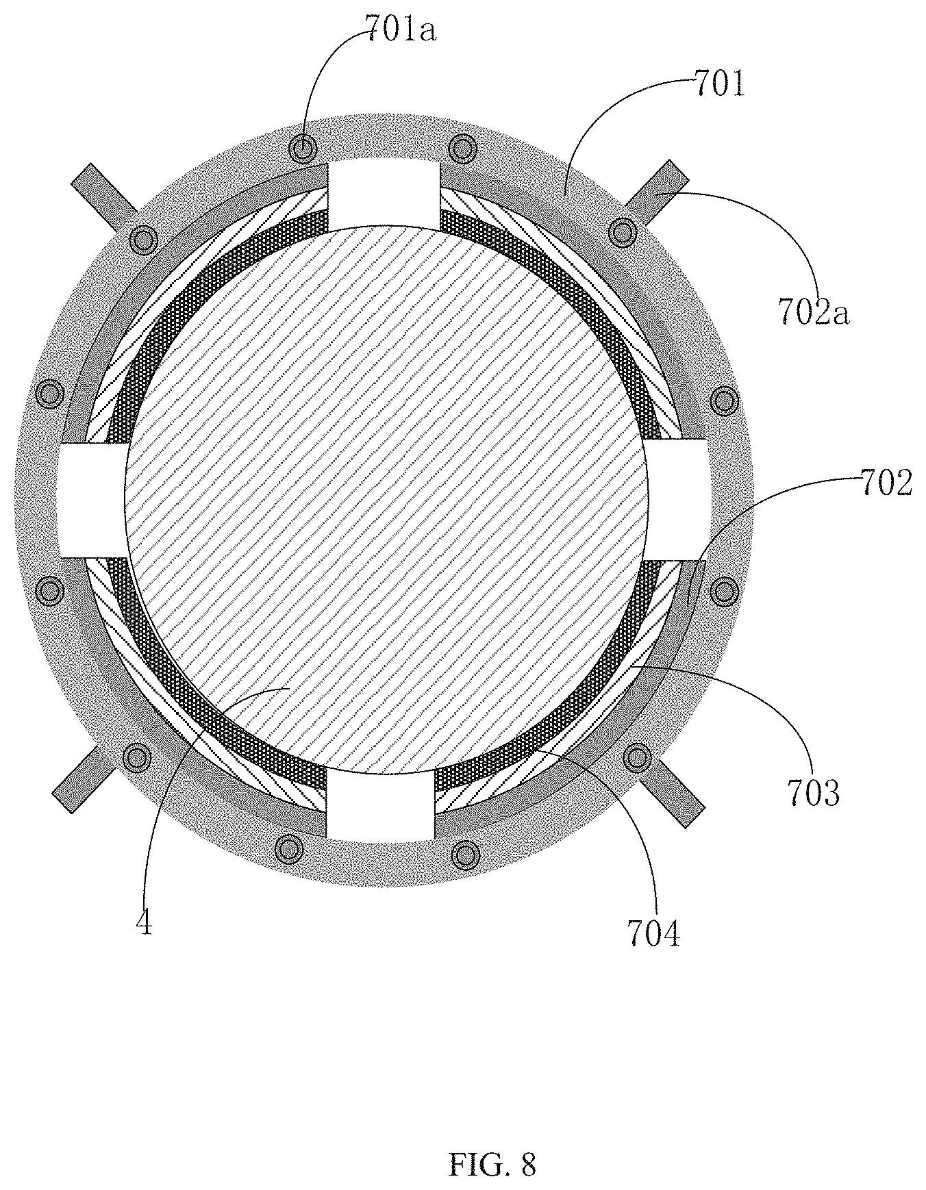 Patent US11773558 Figure 8 – Rapid construction device and method for prestressed basalt fiber anchor rod