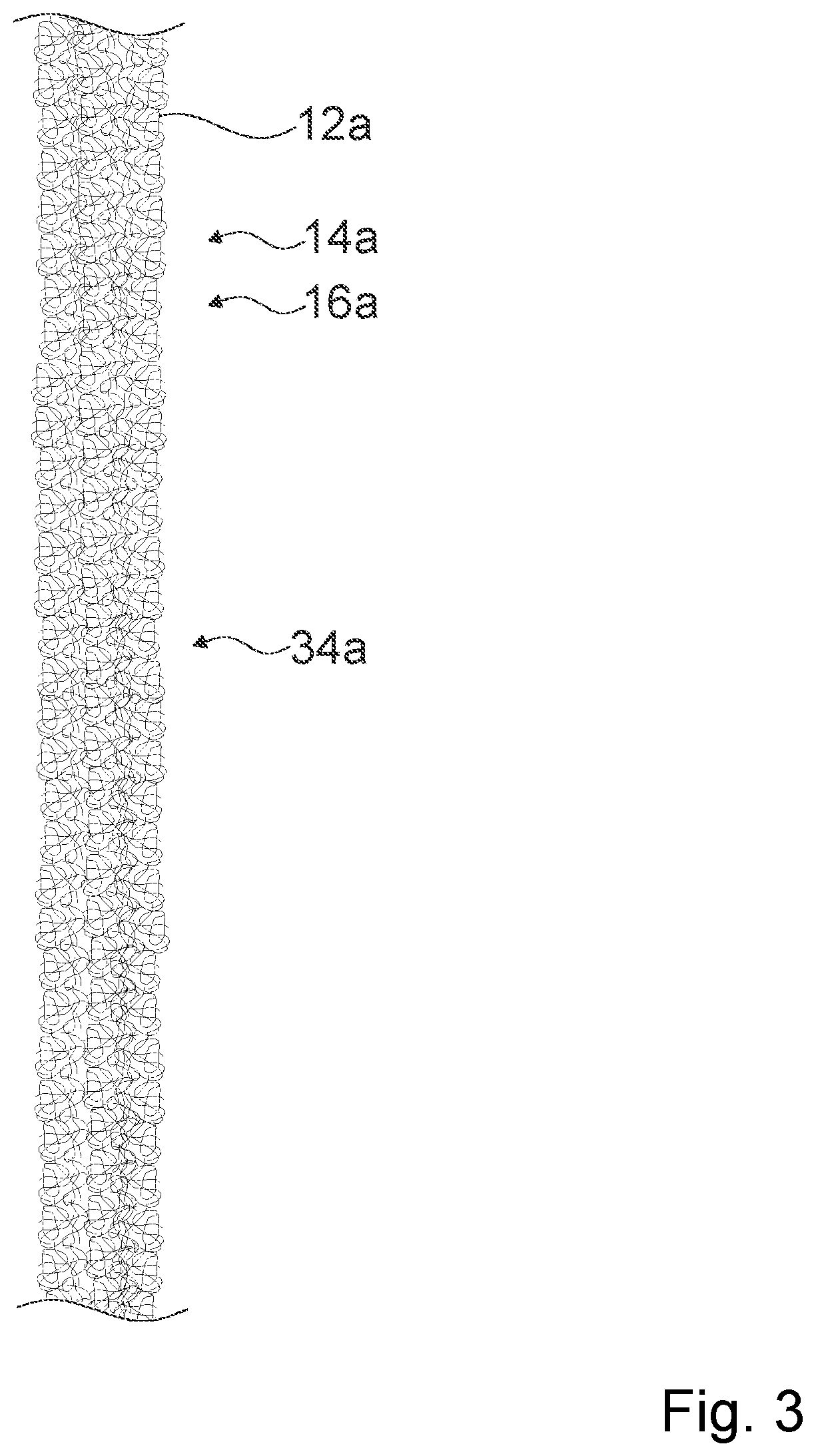 Patent US11773559 Figure 3 – Protective device, slope securing means as well as use of and method for producing the protective device