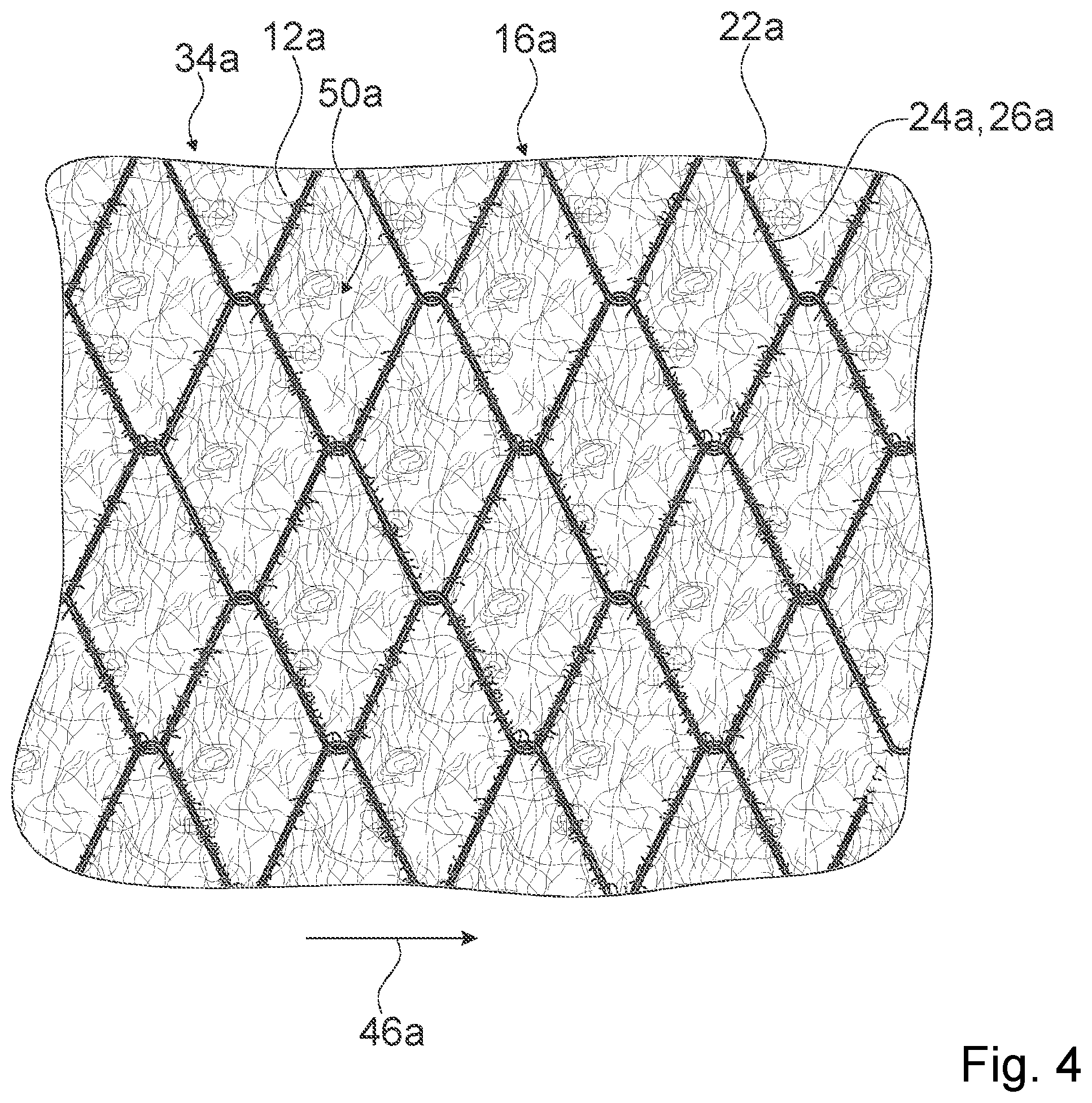 Patent US11773559 Figure 4 – Protective device, slope securing means as well as use of and method for producing the protective device