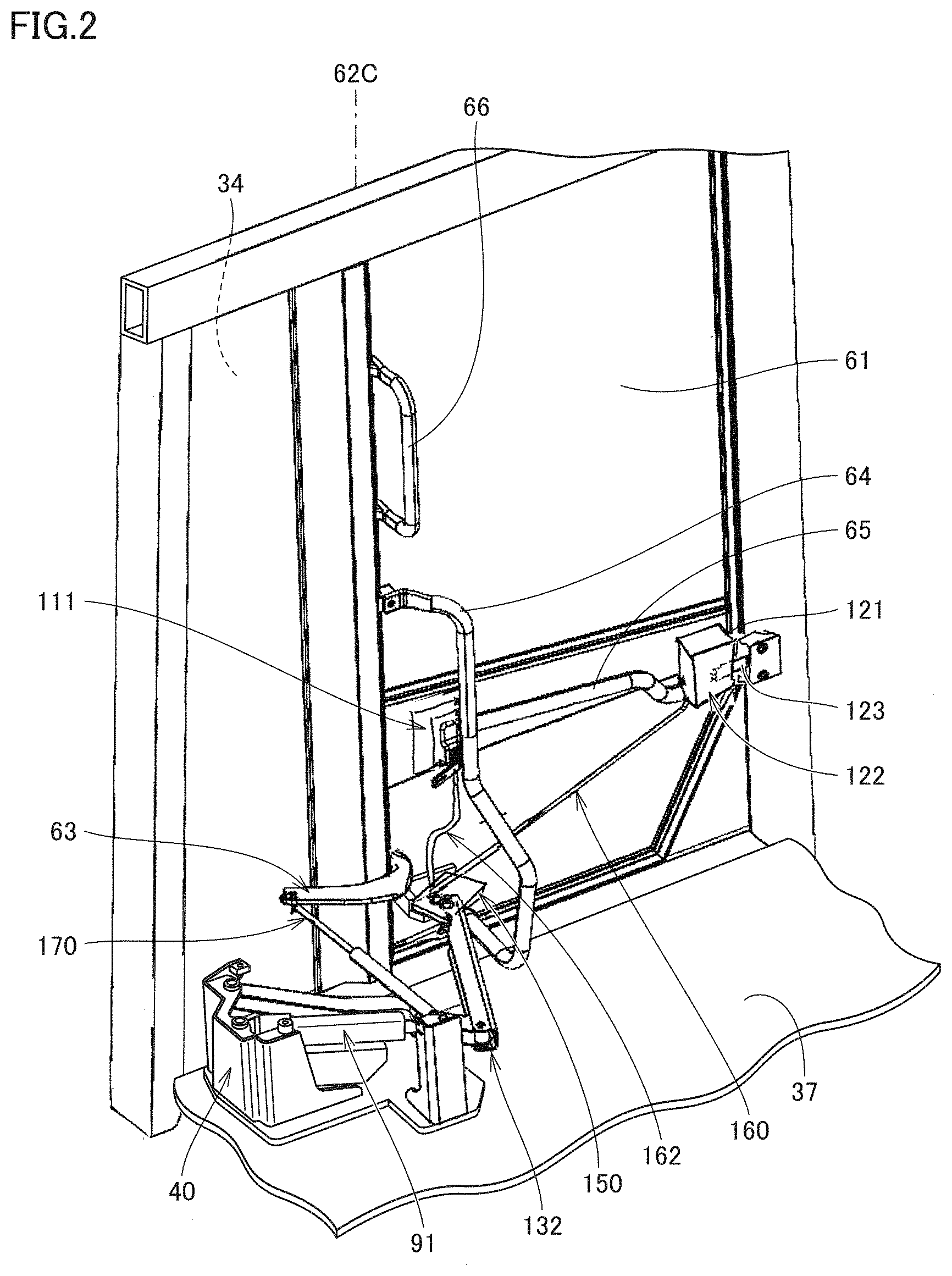 Patent US11773566 Figure 2 – Cab for work machine and work machine