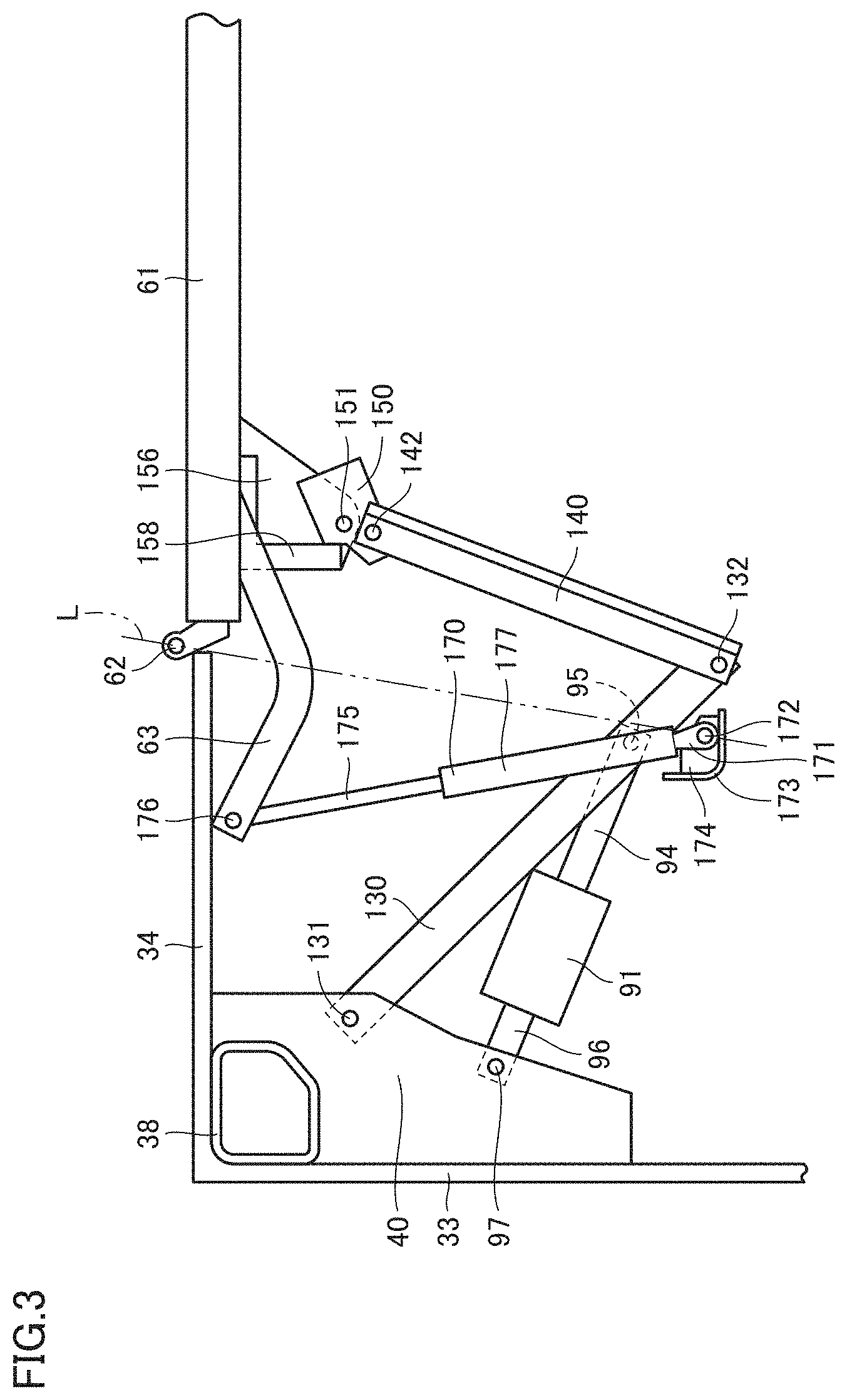 Patent US11773566 Figure 3 – Cab for work machine and work machine