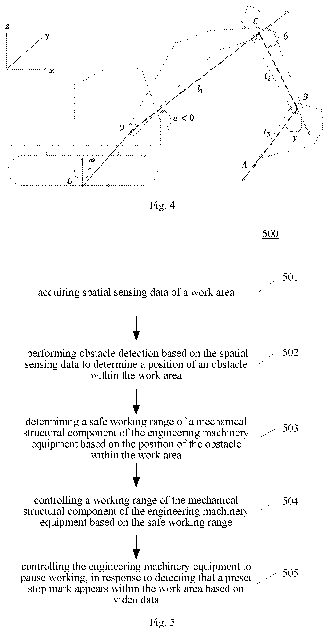 Patent US11773567 Figure 3 – Engineering machinery equipment, and method, system, and storage medium for safety control thereof