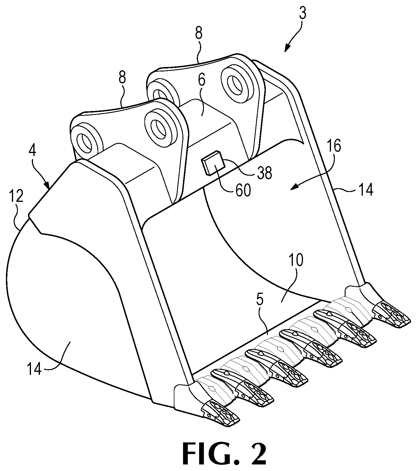 Patent US11773570 Figure 2 – Monitoring ground engaging products for earth working equipment