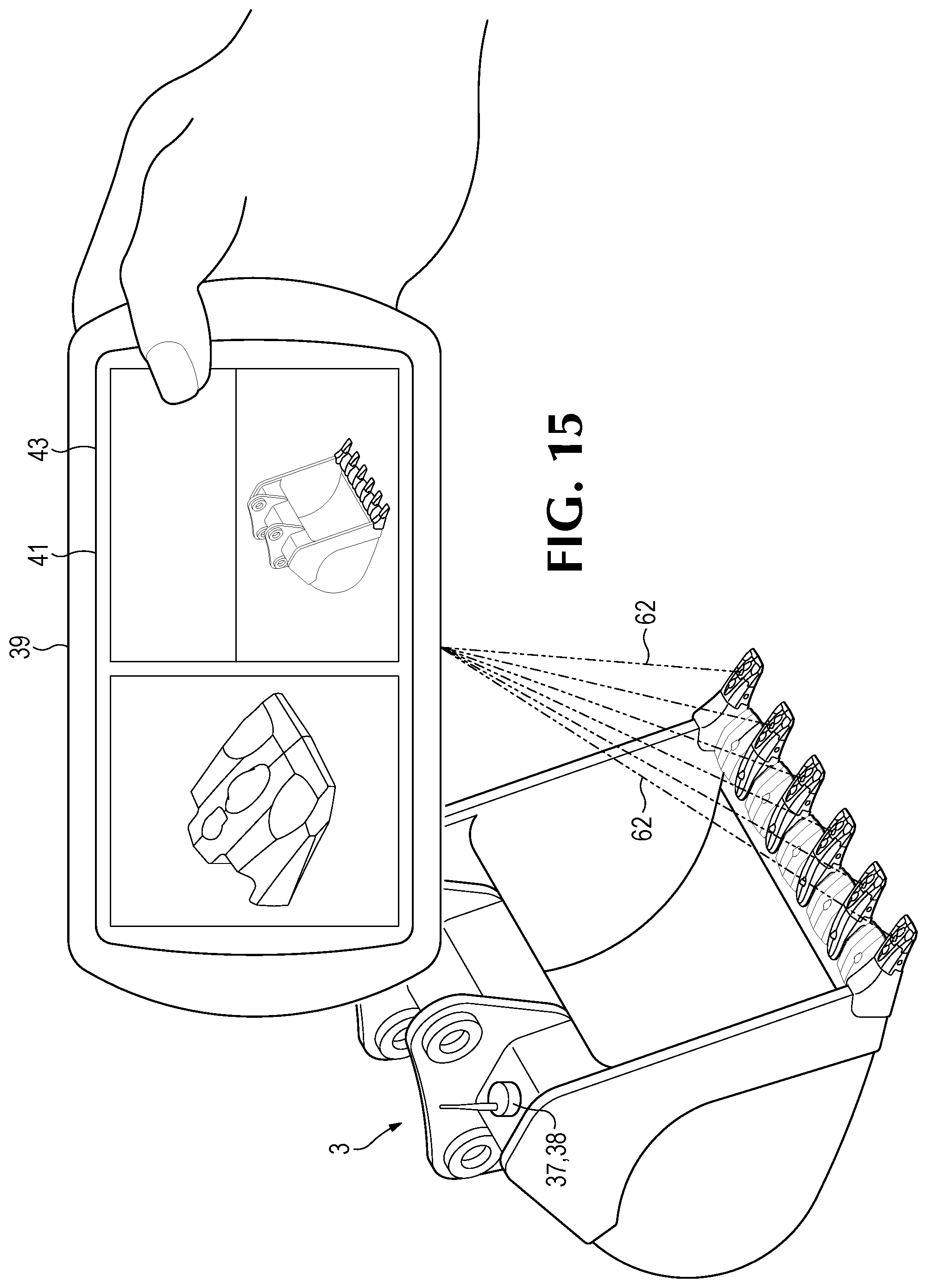 Patent US11773570 Figure 15 – Monitoring ground engaging products for earth working equipment