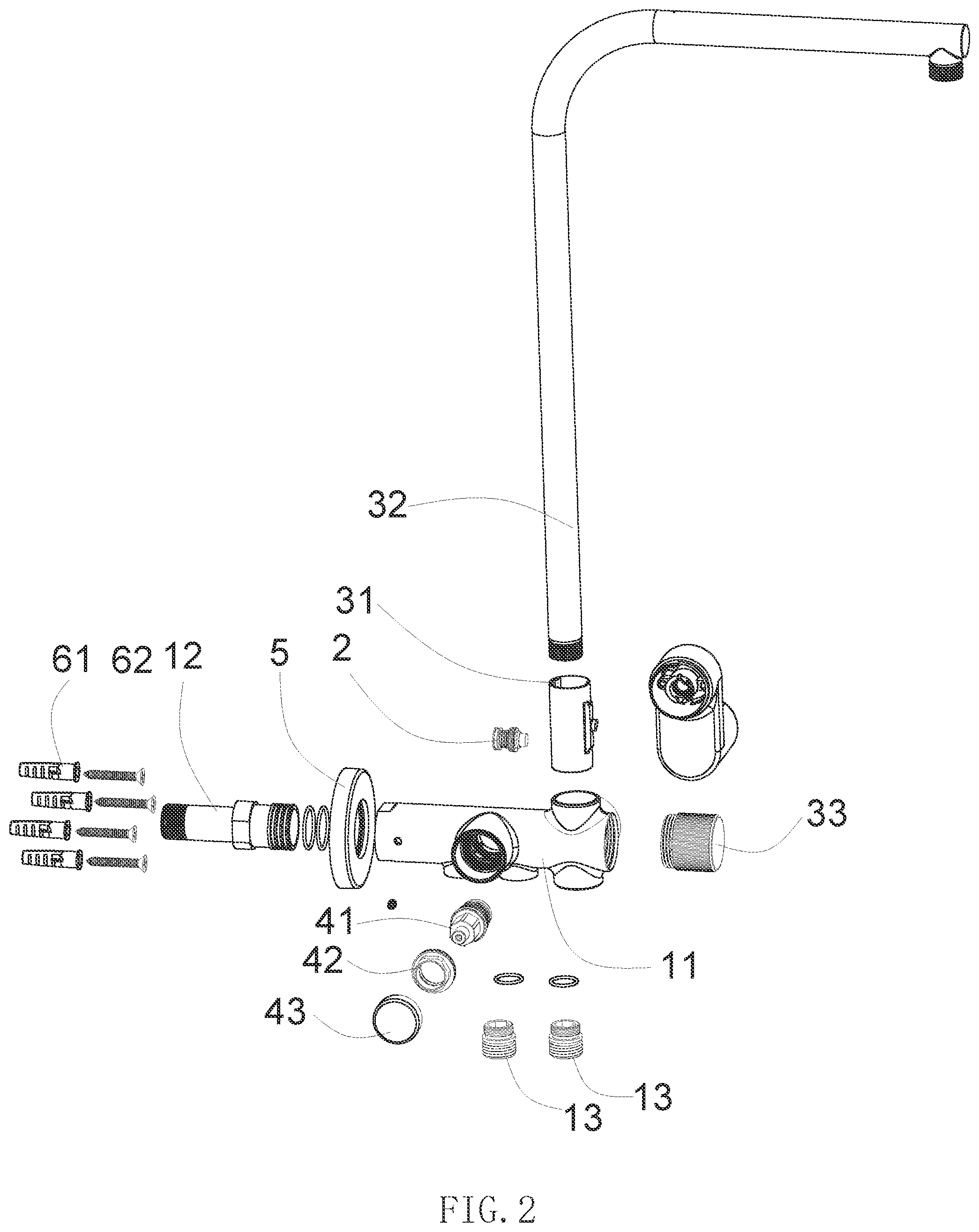 Patent US11773573 Figure 2 – Anti-slip shower system