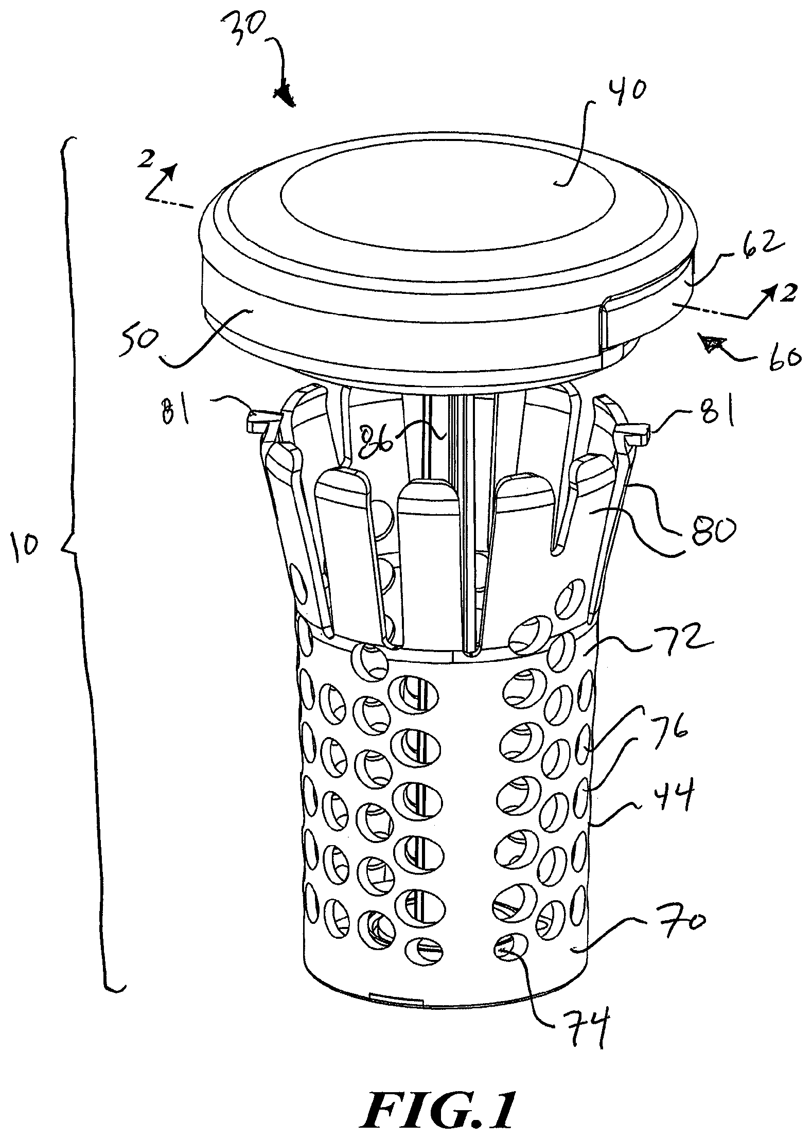 Patent US11773574 Figure 1 – Drain strainer