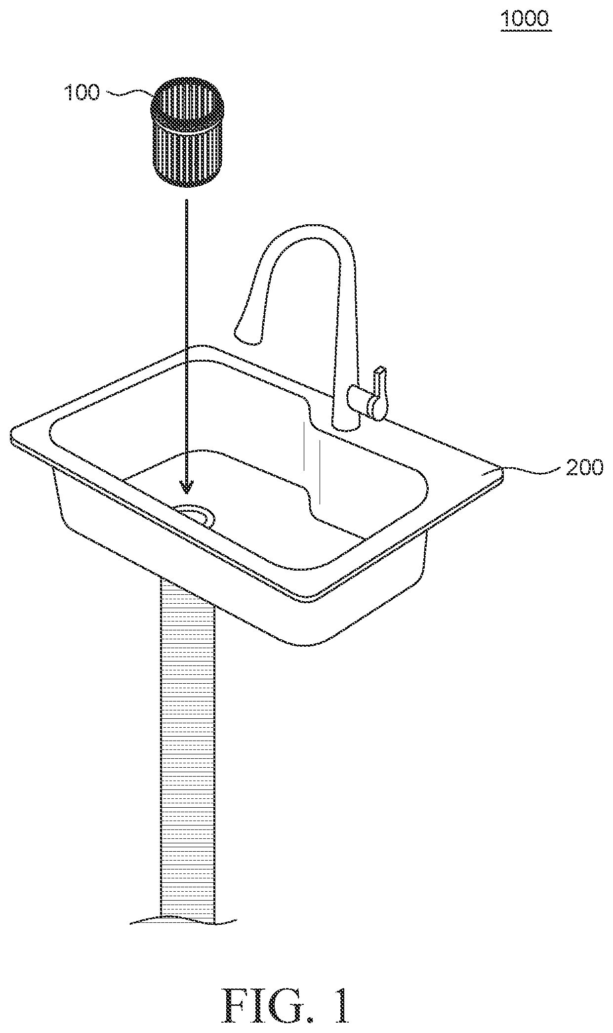 Patent US11773575 — Drainage net for suppressing biofilm formation — Figure 1