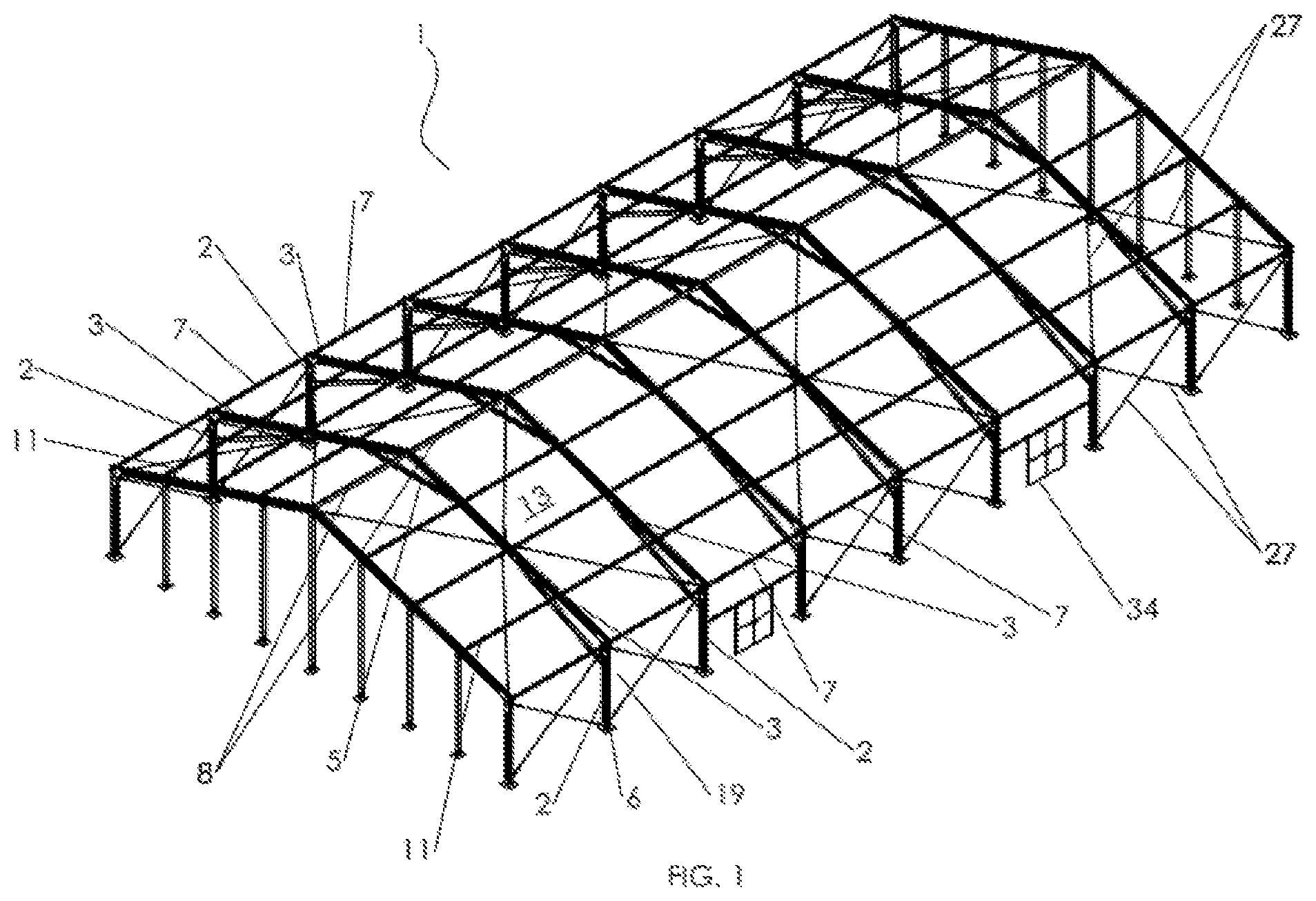 Patent US11773581 Figure 1 – Clearspan fabric structure