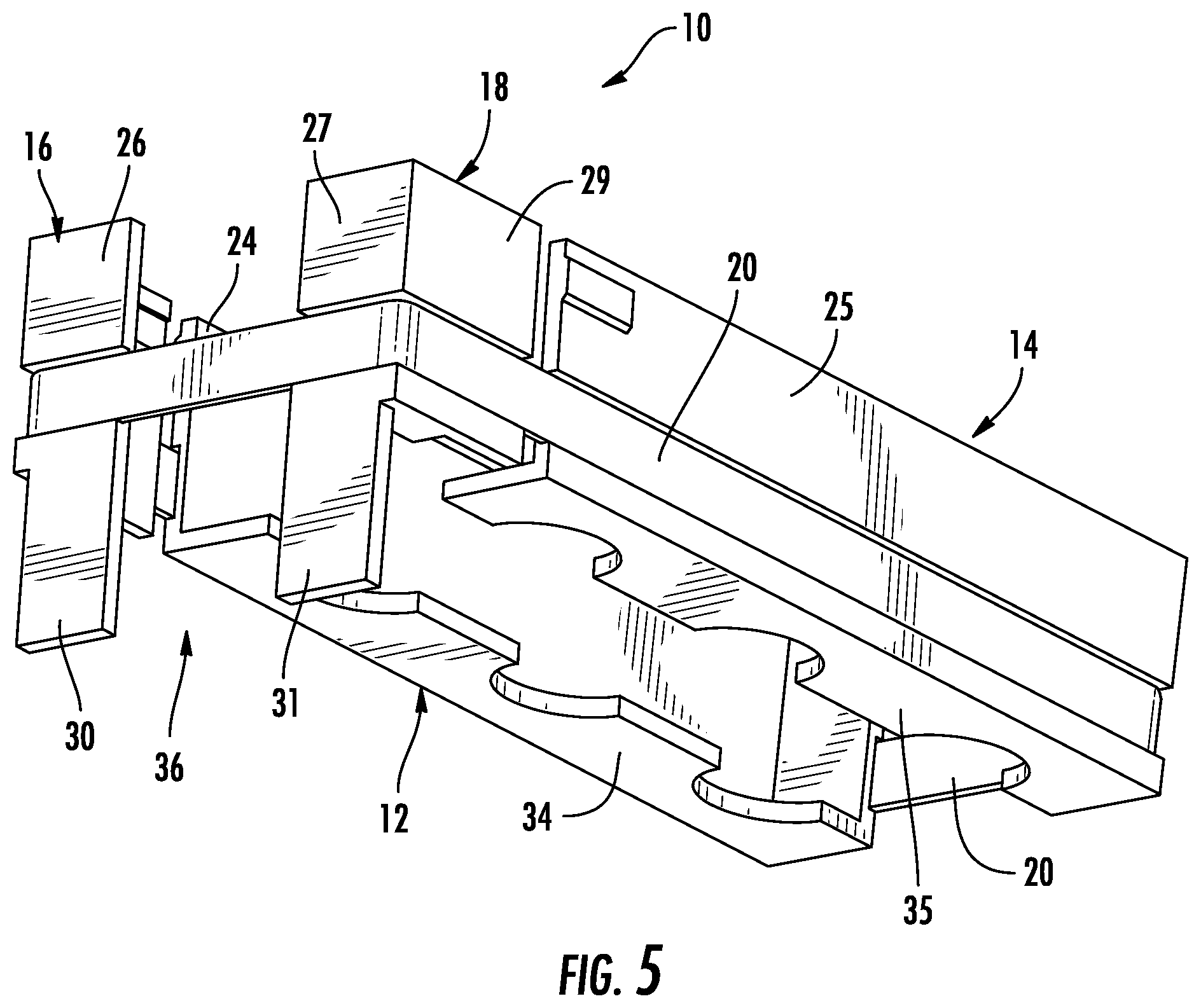 Patent US11773582 Figure 5 – Expandable hanger for beam