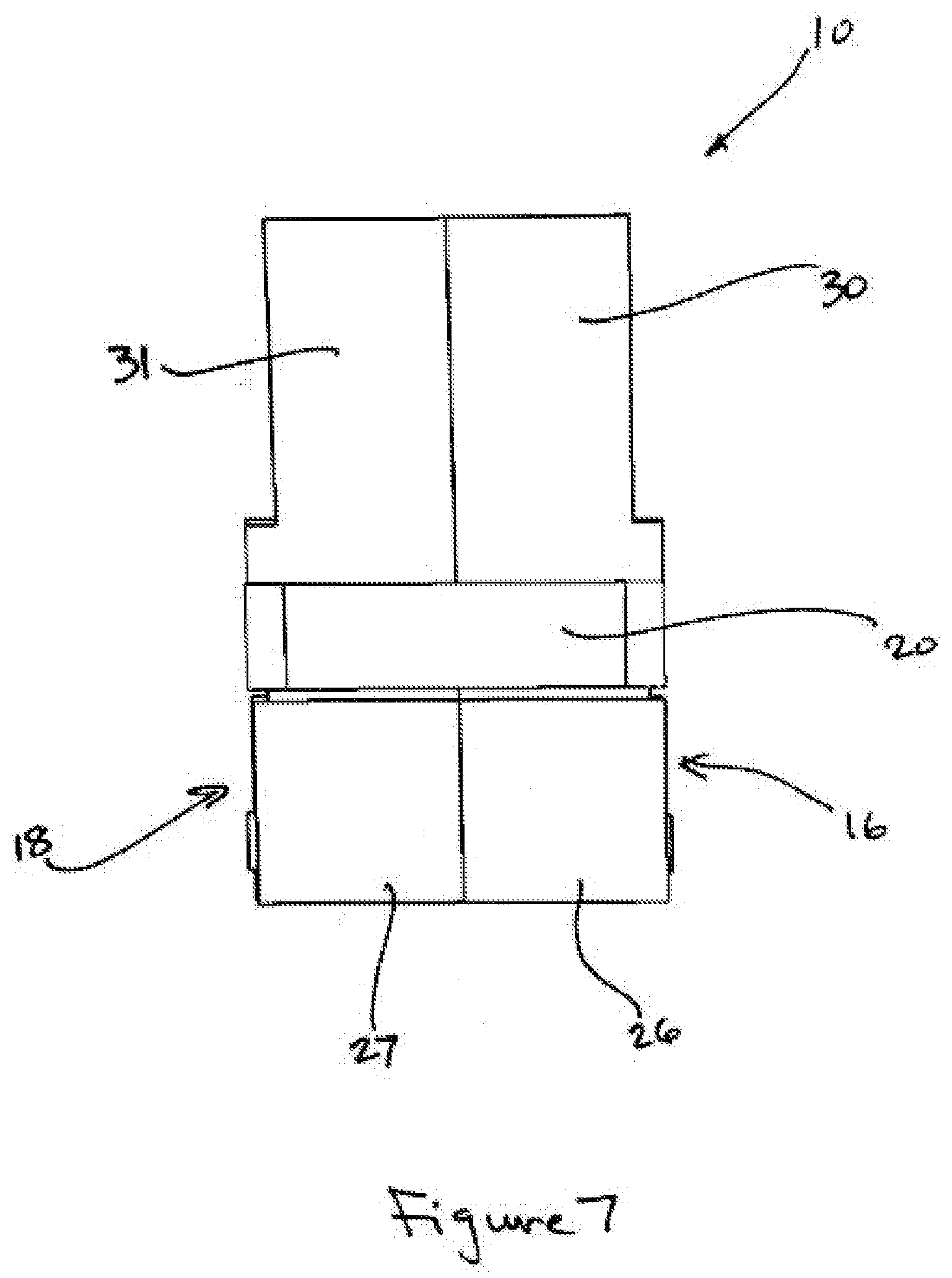 Patent US11773582 Figure 7 – Expandable hanger for beam