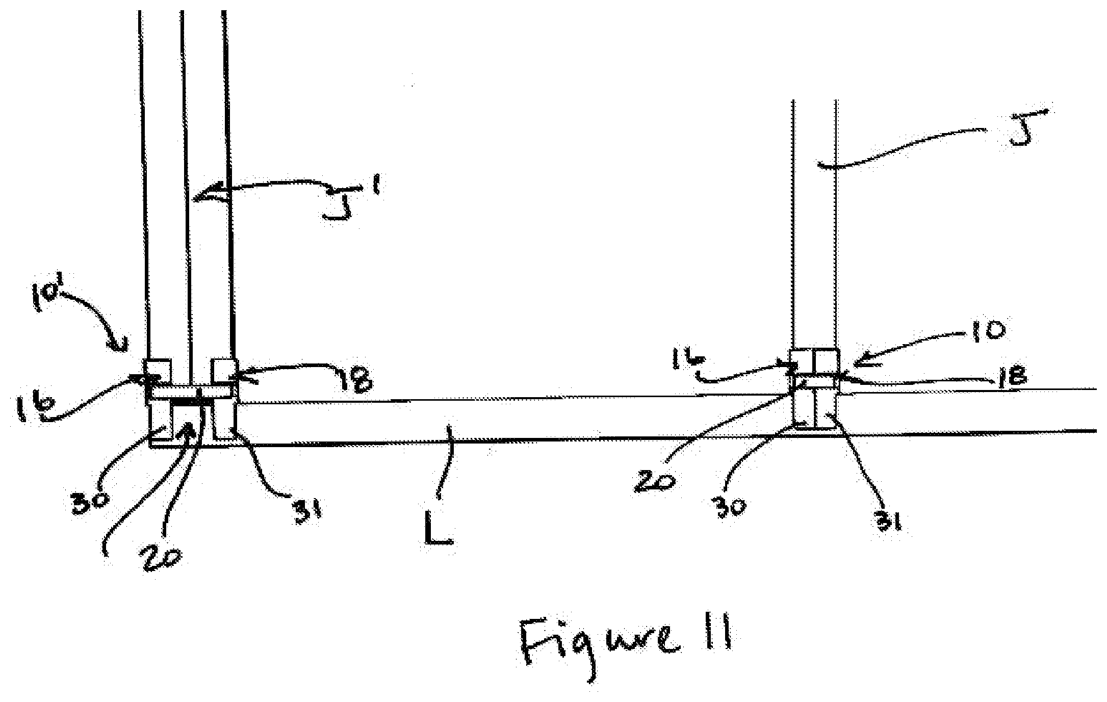 Patent US11773582 Figure 11 – Expandable hanger for beam