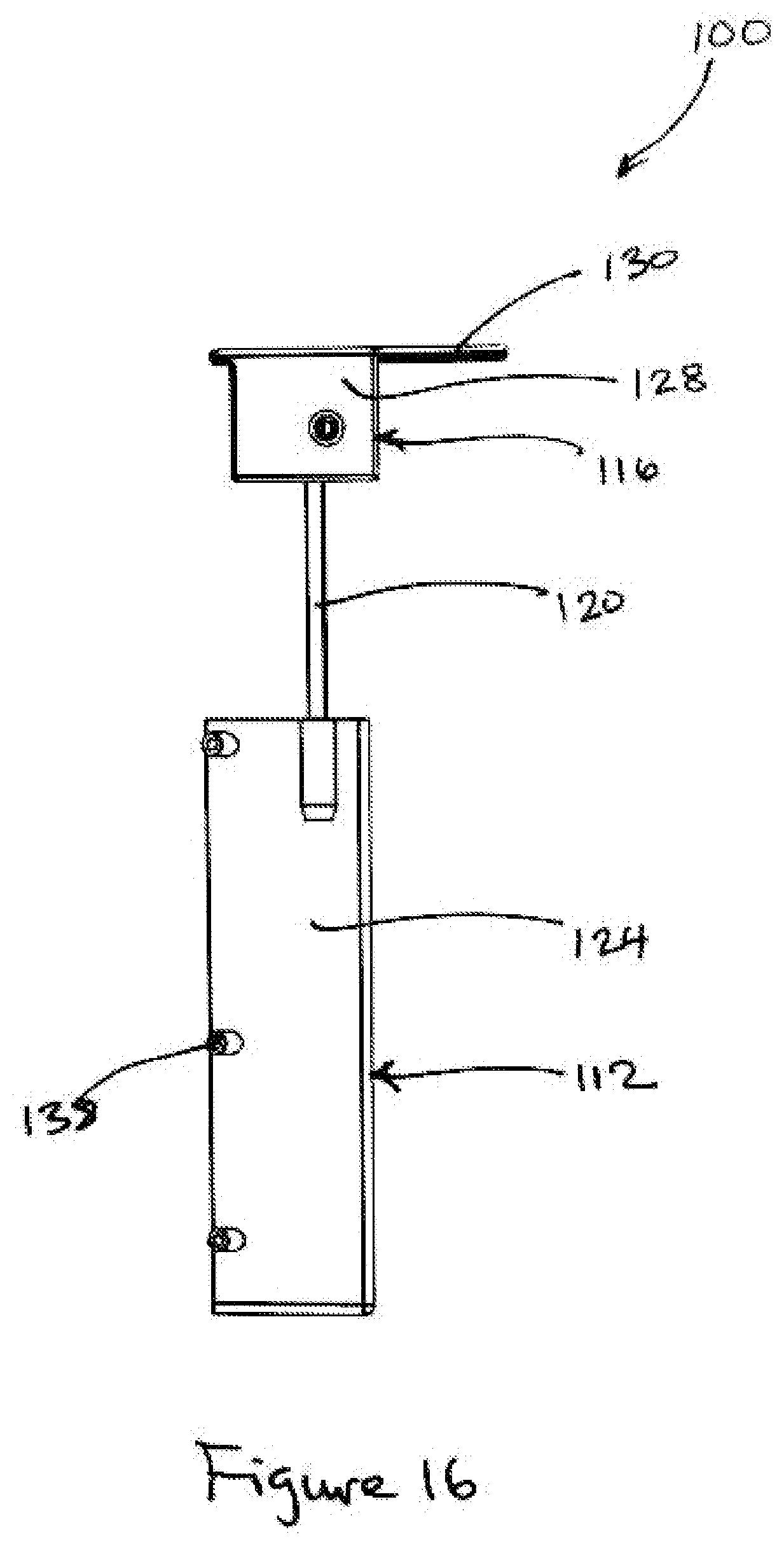 Patent US11773582 Figure 16 – Expandable hanger for beam