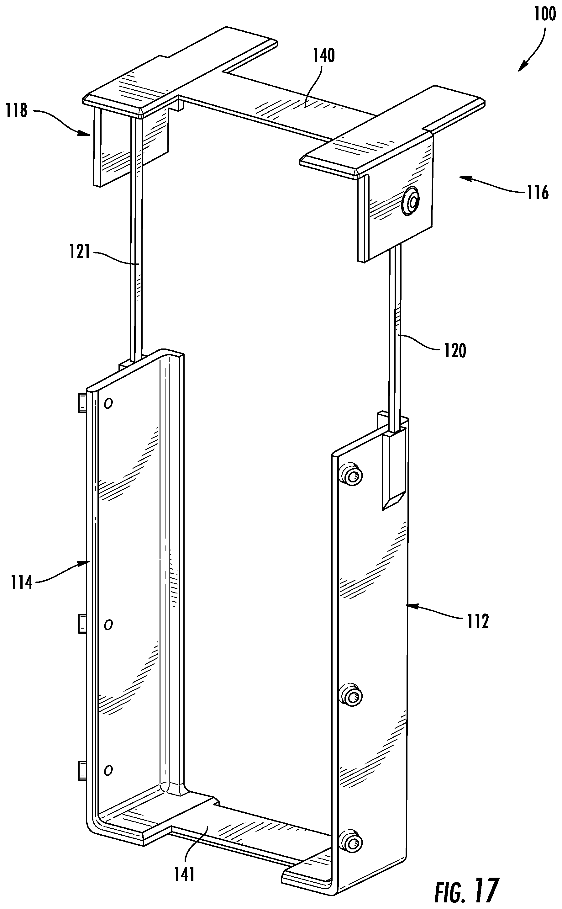 Patent US11773582 Figure 17 – Expandable hanger for beam