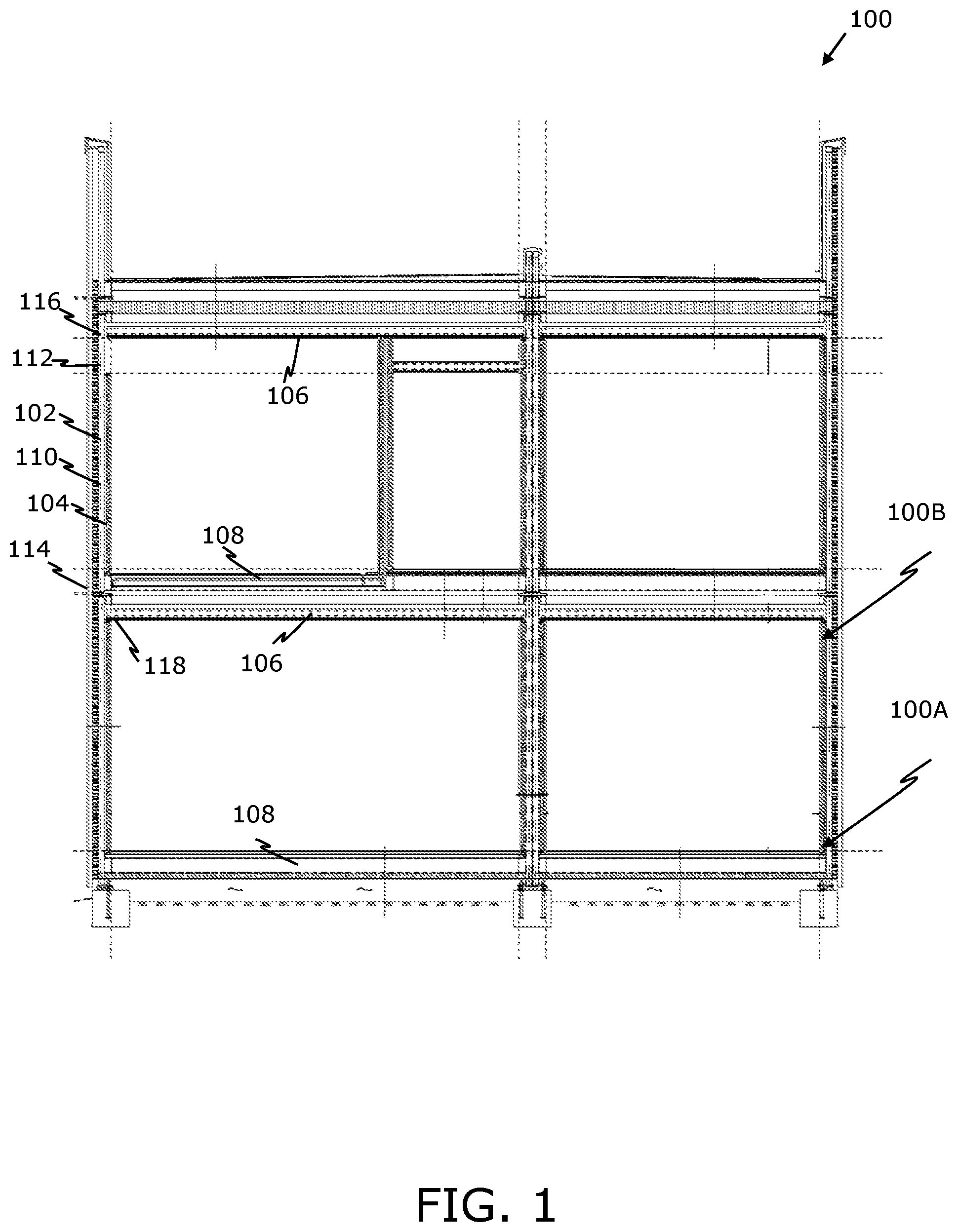 Patent US11773583 Figure 1 – Building unit, method for manufacturing building unit and building