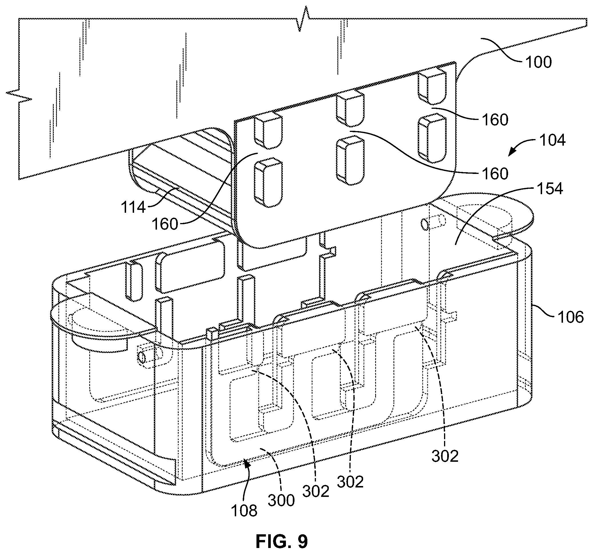 Patent US11773585 Figure 9 – Systems and methods for coupling composite panels