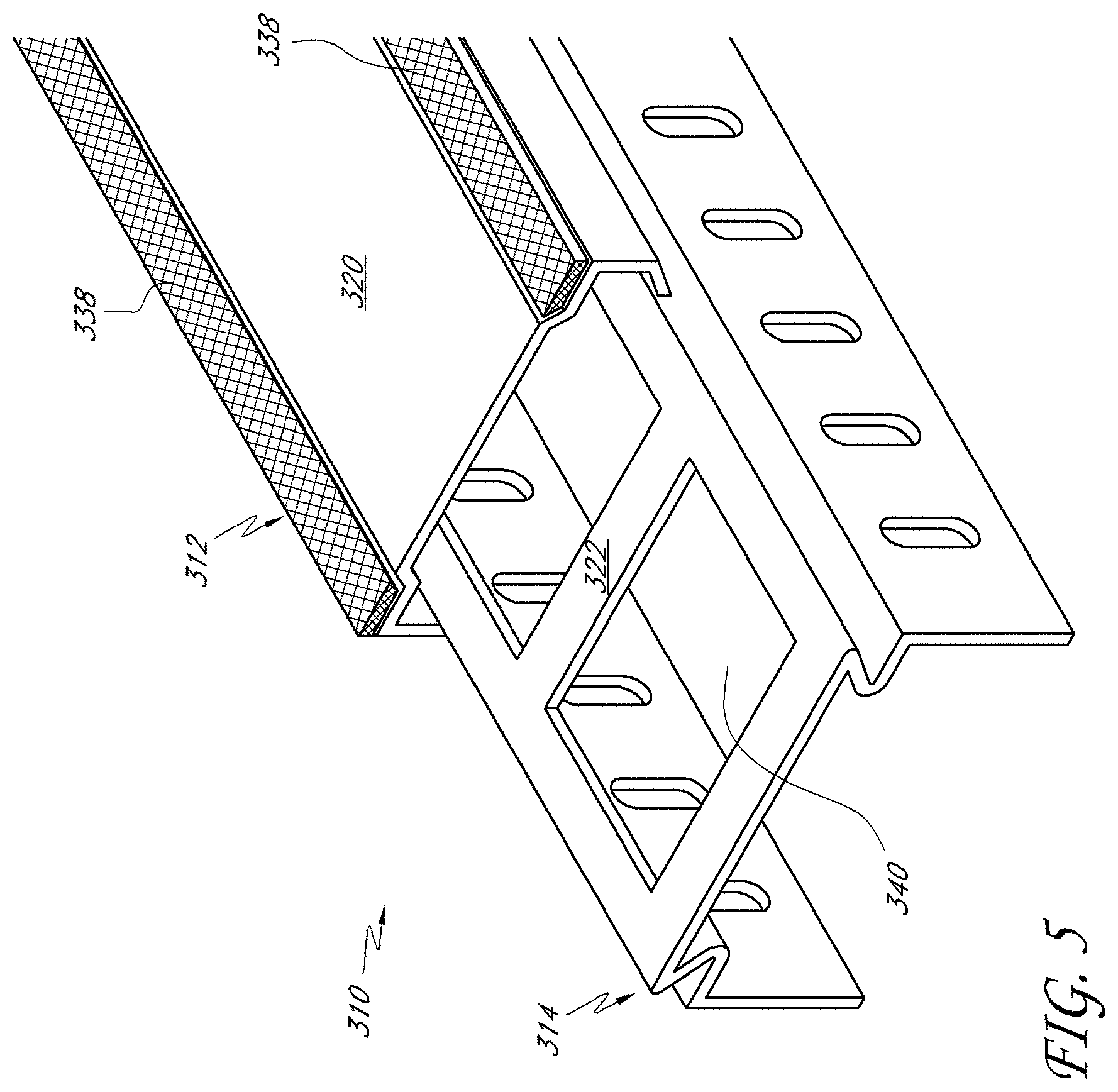 Patent US11773587 Figure 5 – Two-piece track system