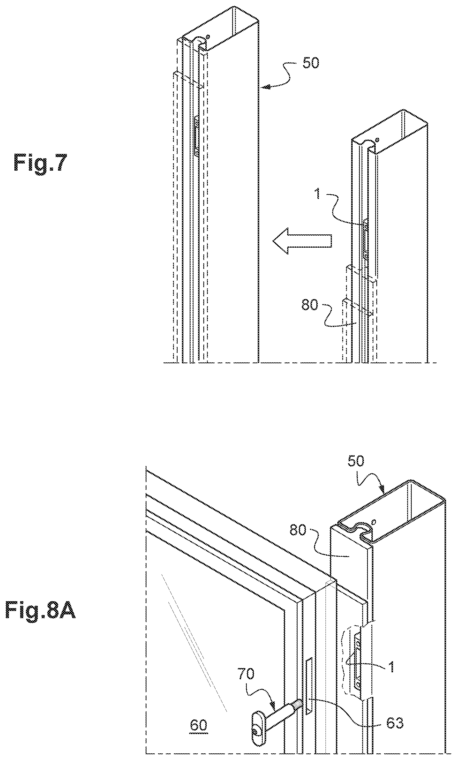 Patent US11773588 Figure 4 – Toggle insert for receiving a toggle assembly in a steel curtain wall structure