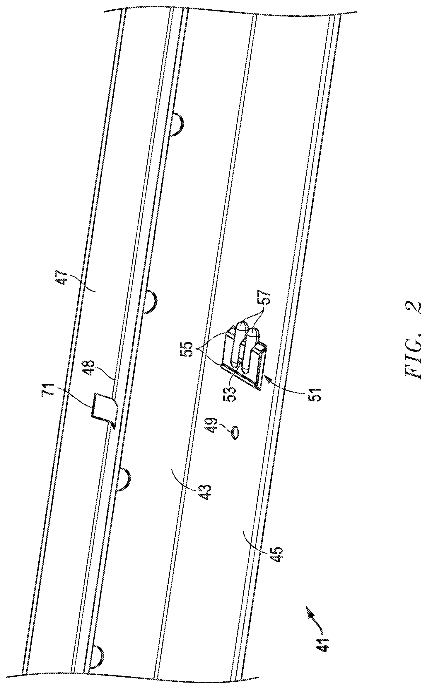Patent US11773590 Figure 2 – System, method and apparatus for wall support of ceiling suspension grid