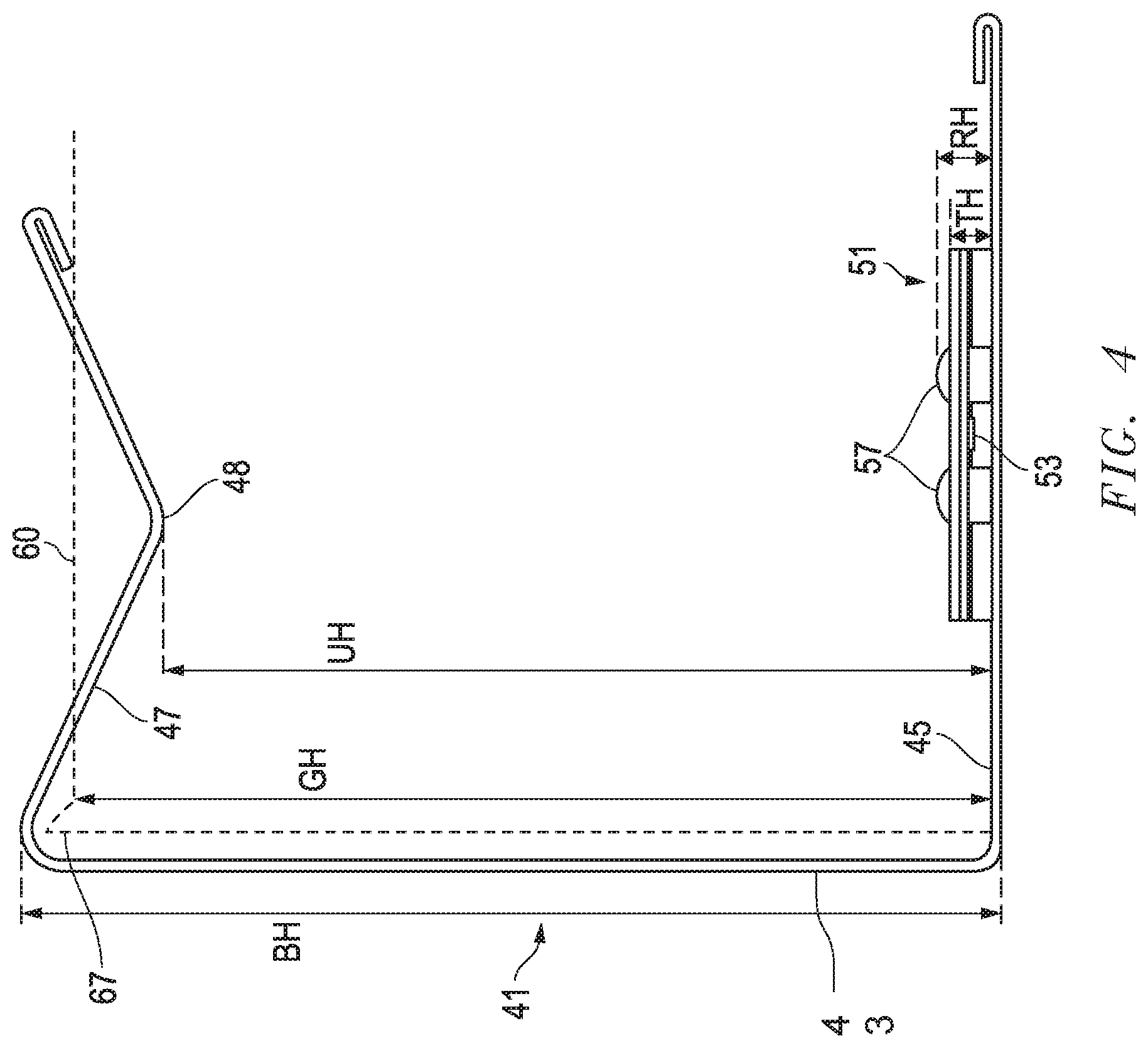 Patent US11773590 Figure 4 – System, method and apparatus for wall support of ceiling suspension grid