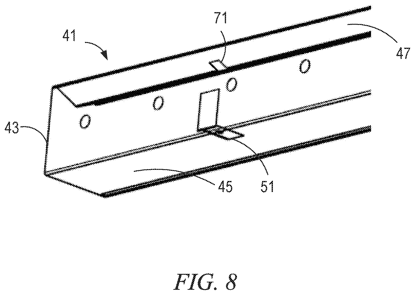 Patent US11773590 Figure 10 – System, method and apparatus for wall support of ceiling suspension grid