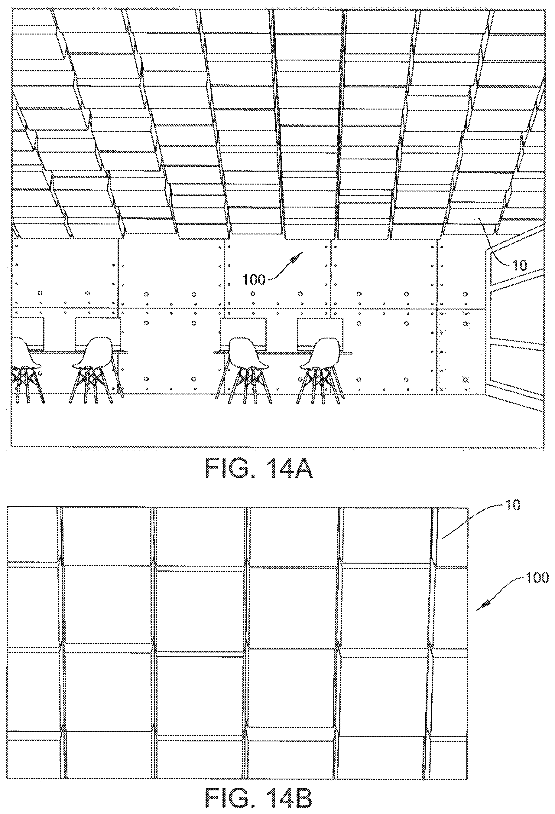Patent US11773591 Figure 12 – Apparatus and system for dynamic acoustic ceiling system and methods thereof