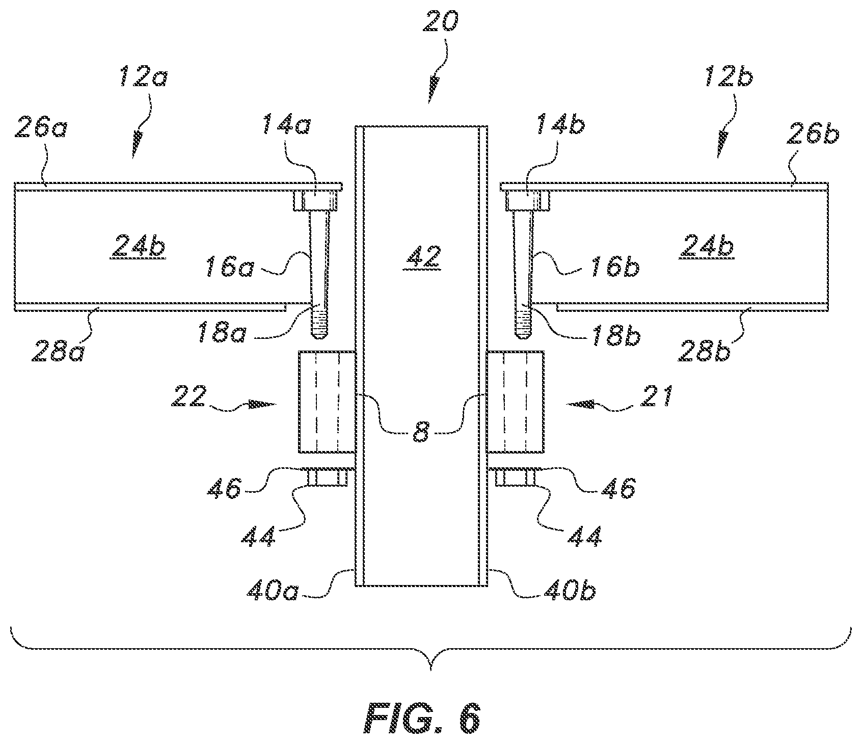 Patent US11773593 Figure 4 – Shear beam-column connection