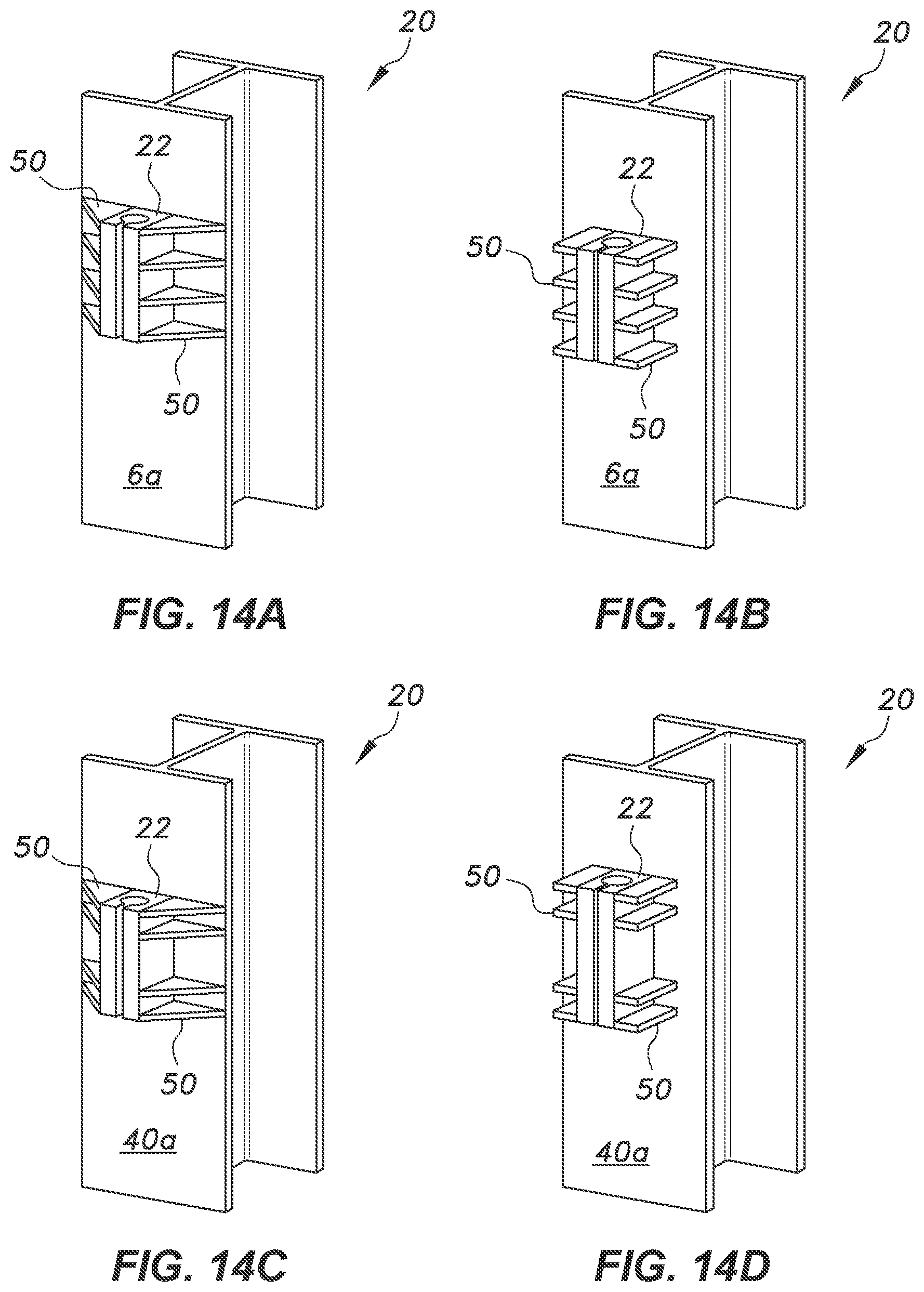 Patent US11773593 Figure 10 – Shear beam-column connection