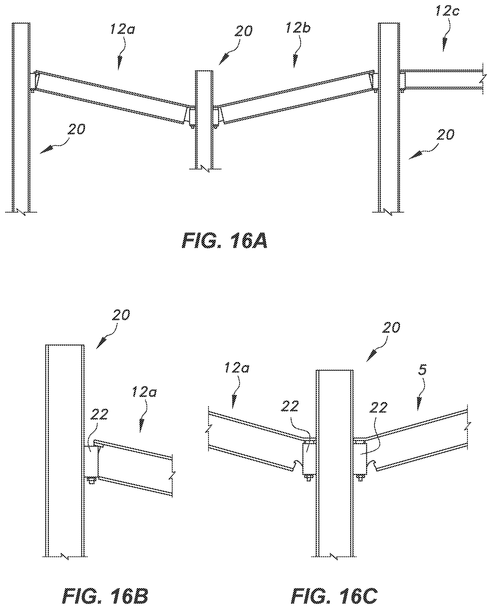Patent US11773593 Figure 12 – Shear beam-column connection