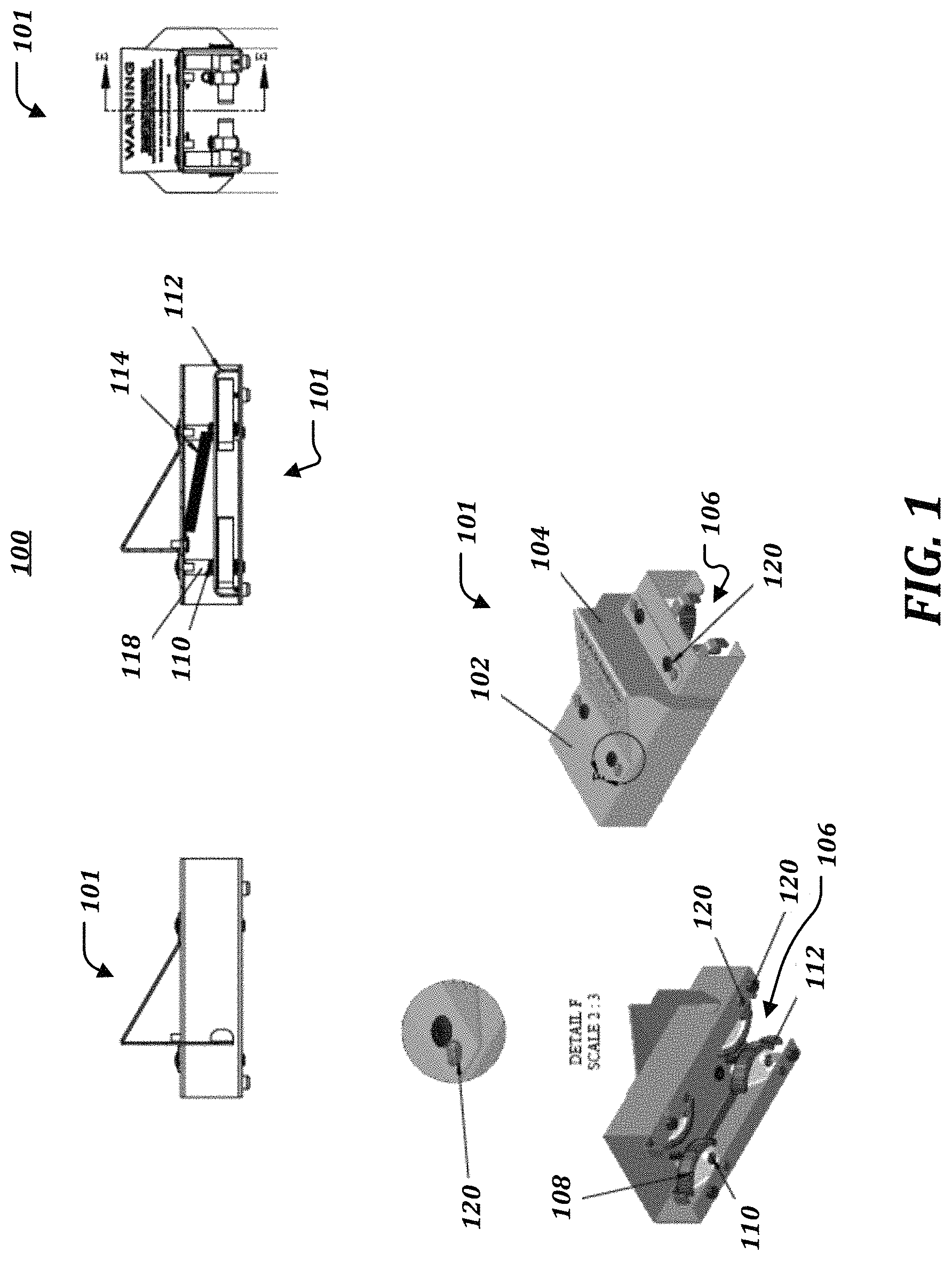 Patent US11773596 Figure 1 – Roof bracket and system and methods for using same
