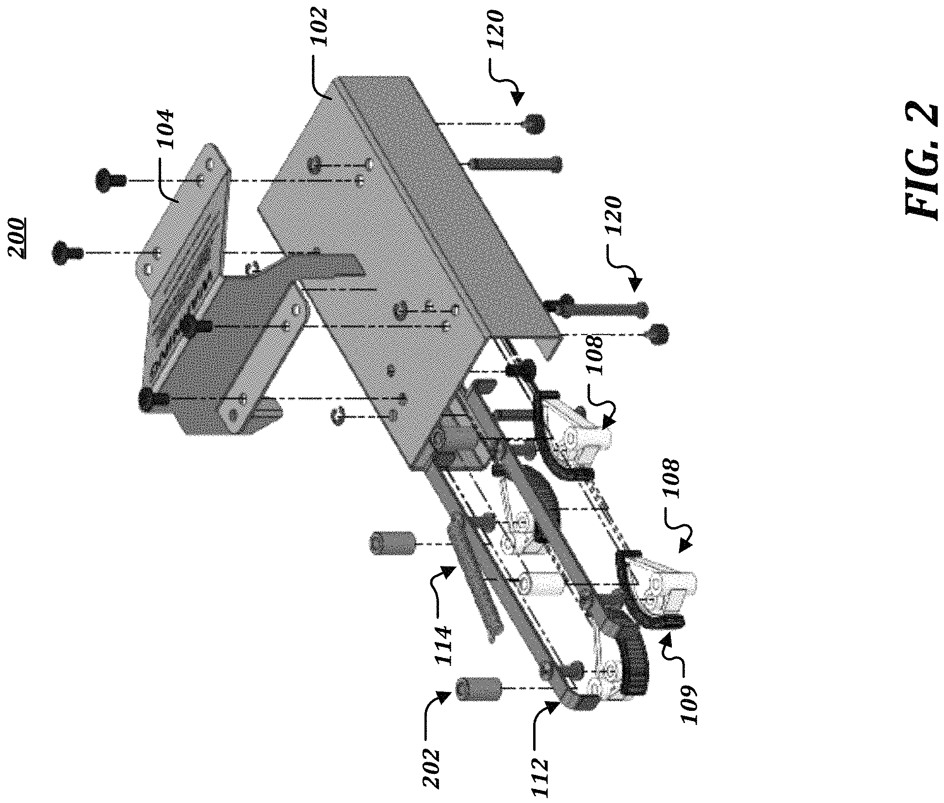 Patent US11773596 Figure 2 – Roof bracket and system and methods for using same