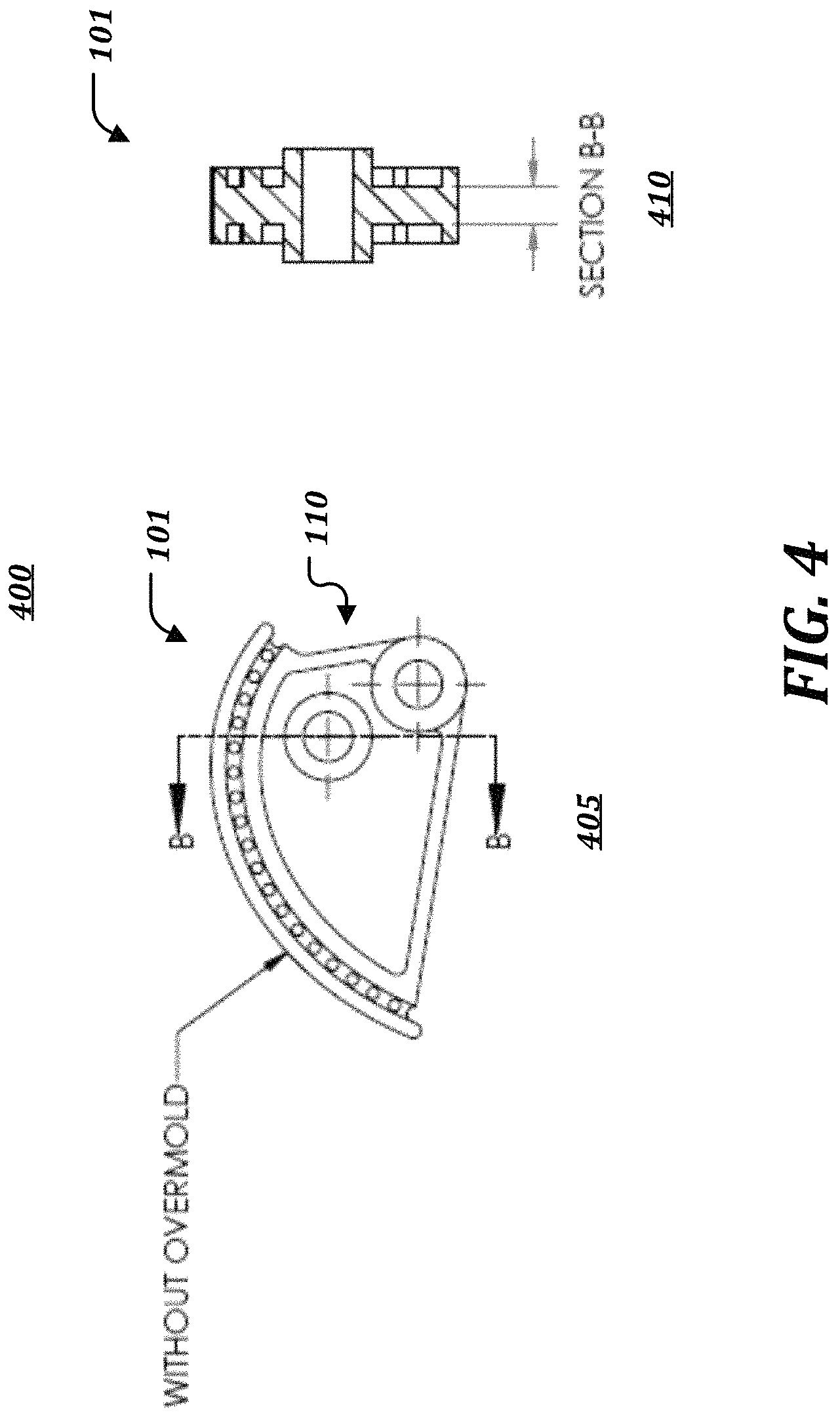 Patent US11773596 Figure 4 – Roof bracket and system and methods for using same